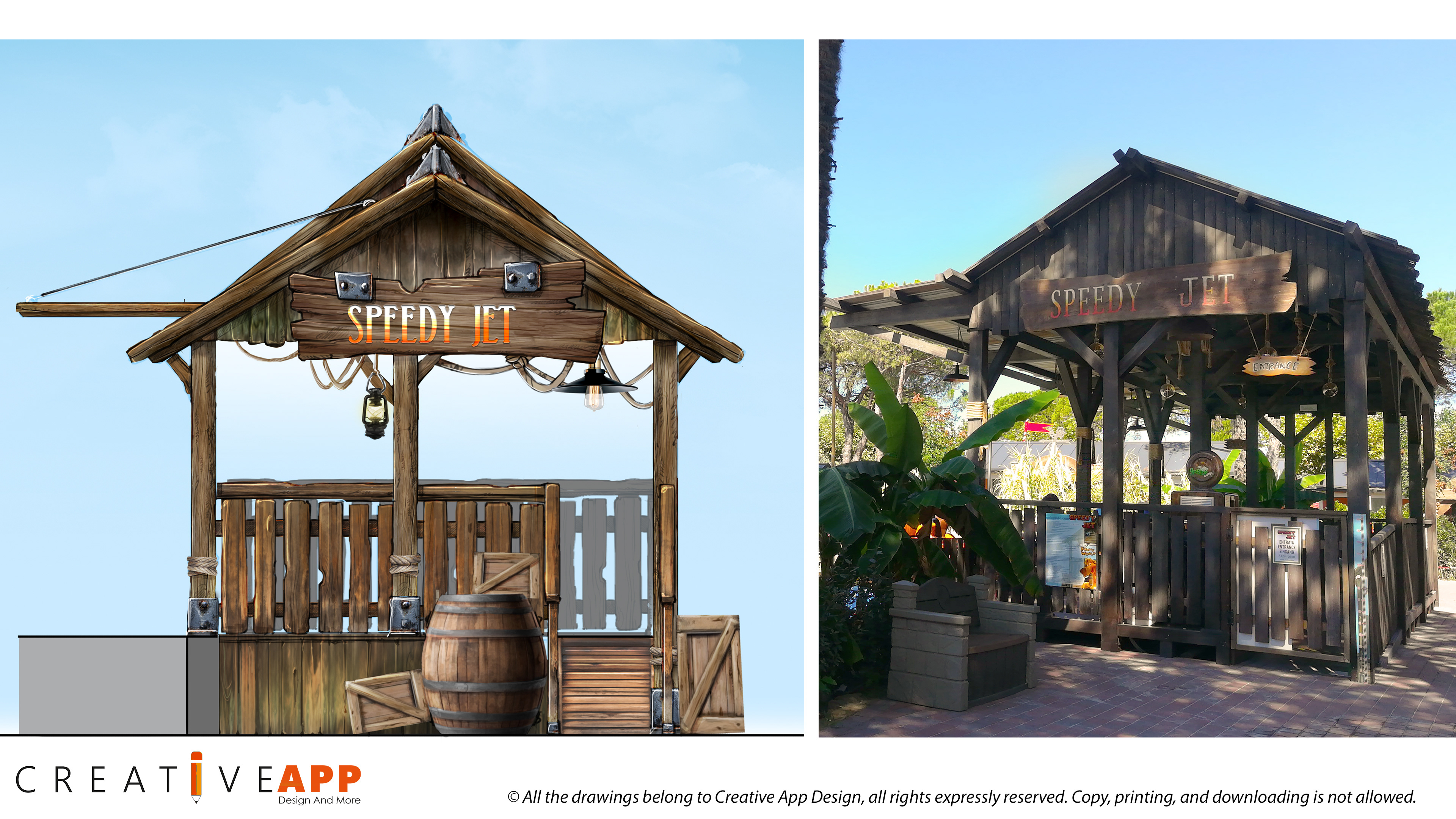 Speedy Jet Ride Station - Entrance concept