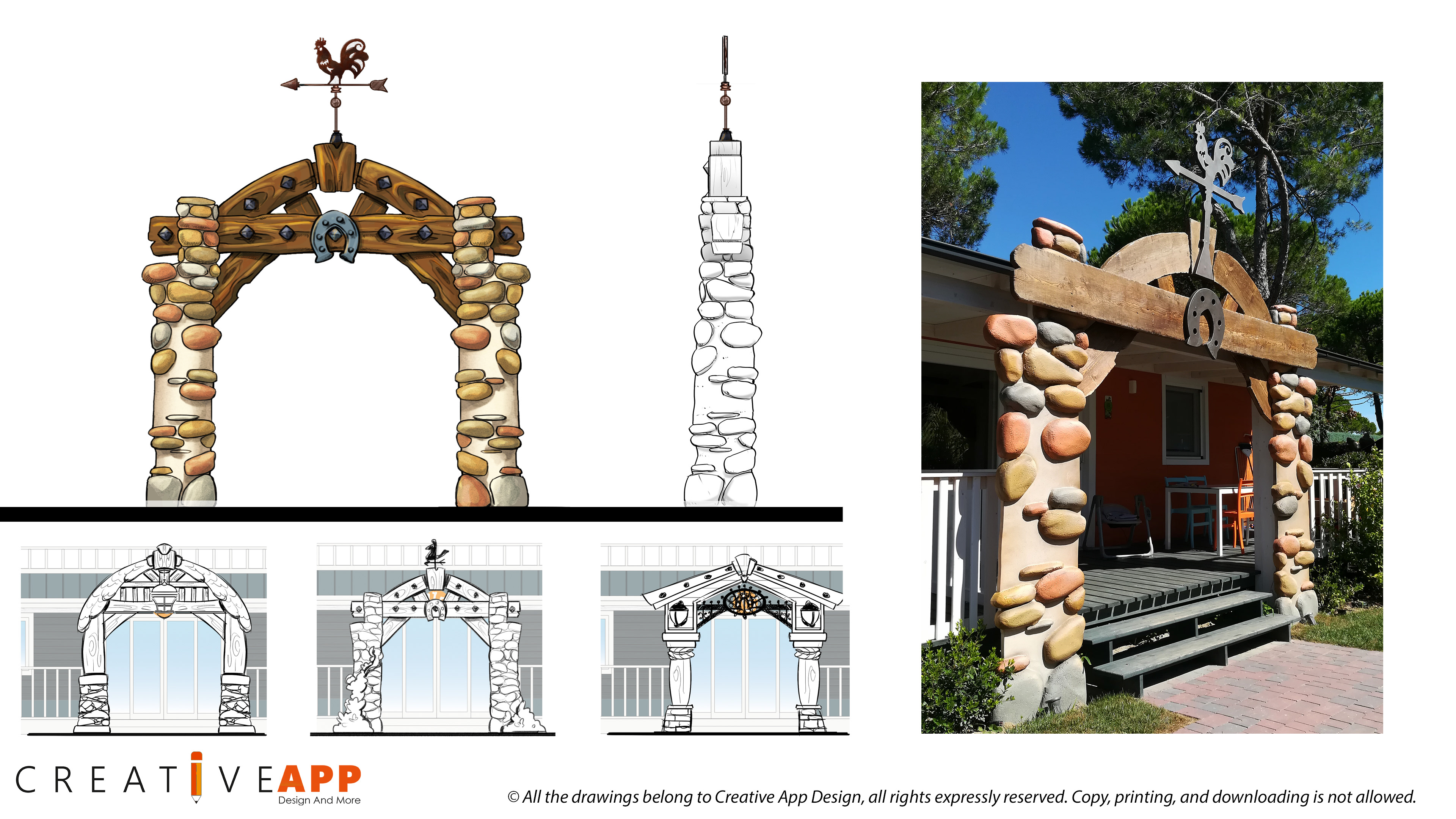 Speedy Cottage Entry Arches - Farm concept