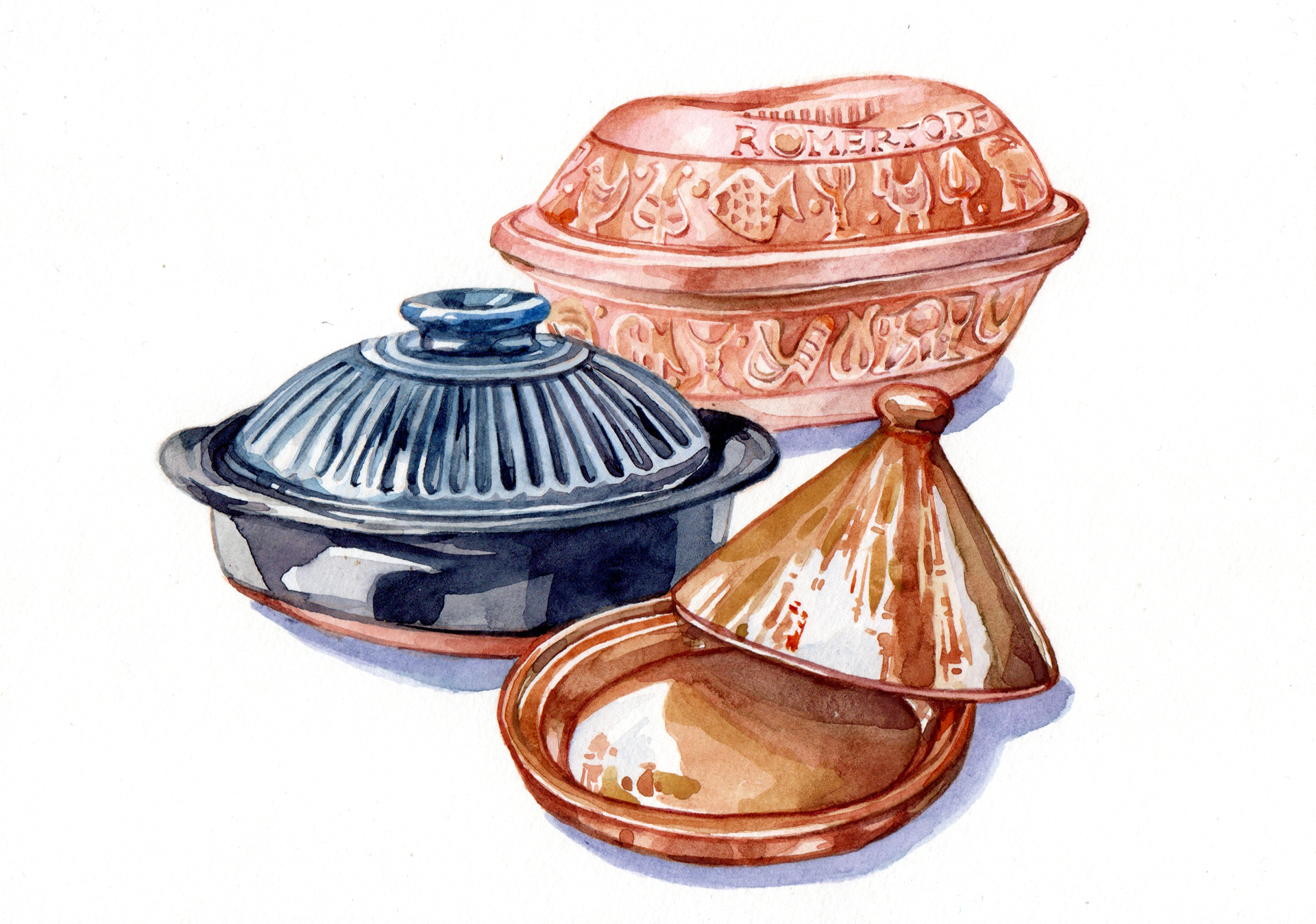 Original Clay Pots Painting - 160€ (21 x 14.8 cm)