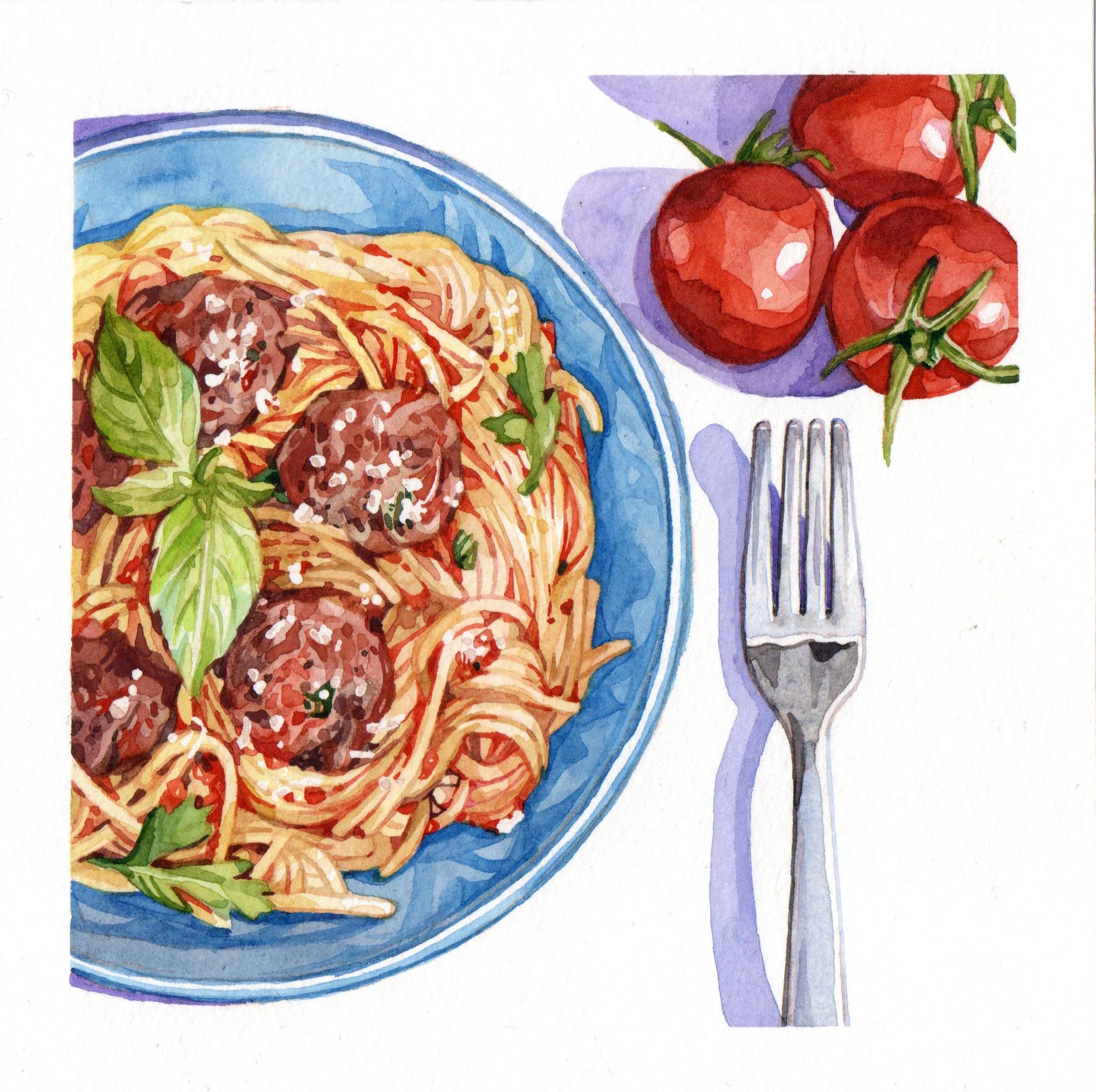Original Spaghetti Painting - 120€ (15 x 15 cm with white border)
