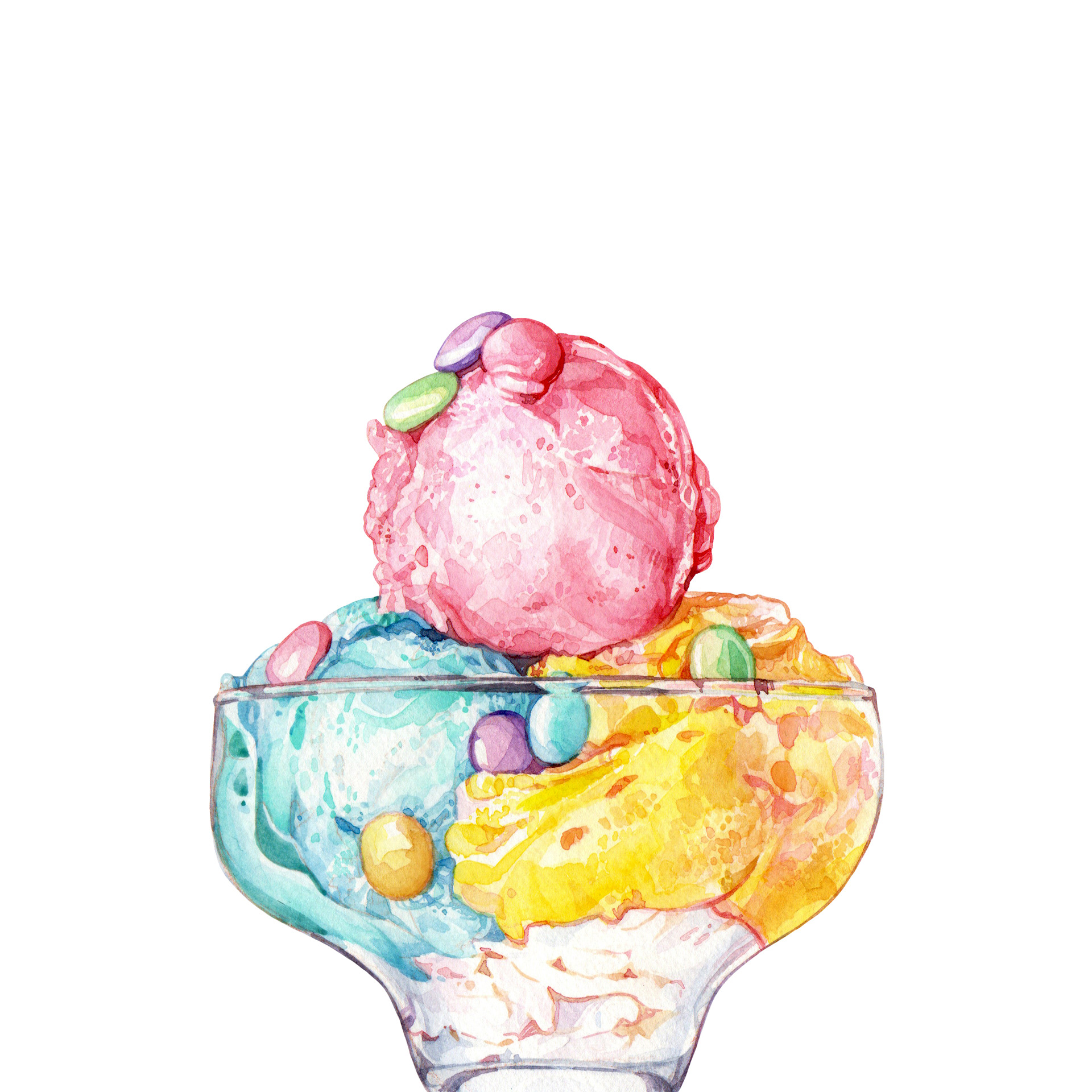 Original Ice Cream Painting - 60€ (15 x 15 cm)