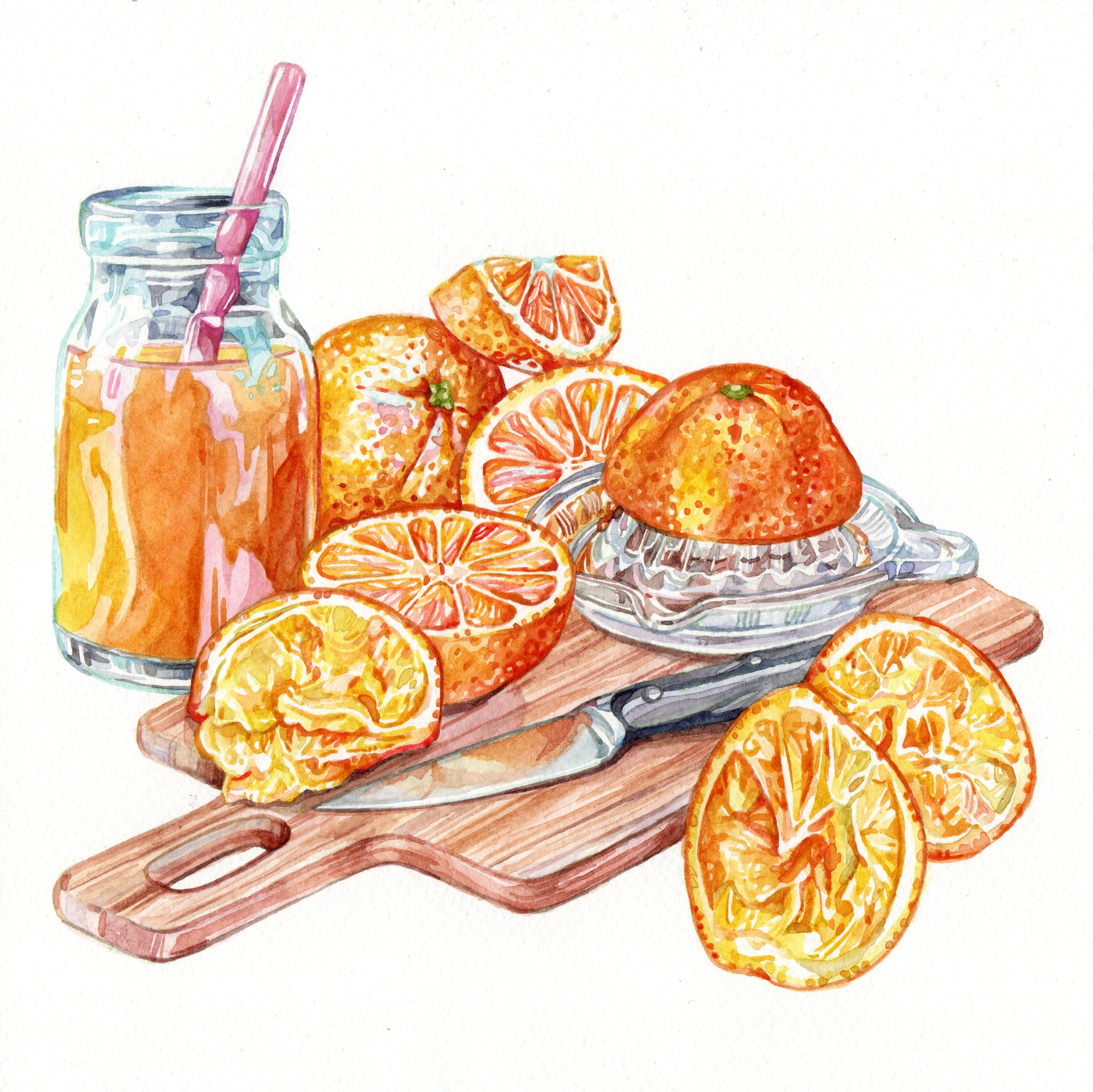 Original Citrus Season Painting - 225€ (21 x 21cm)