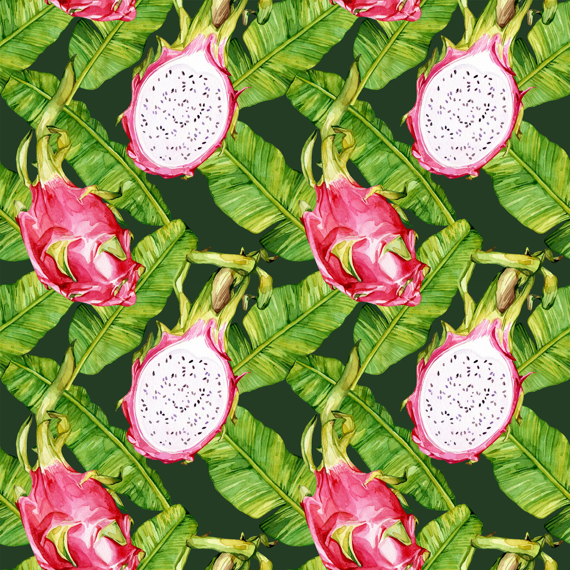 A Tropical Dragon Fruit Pattern