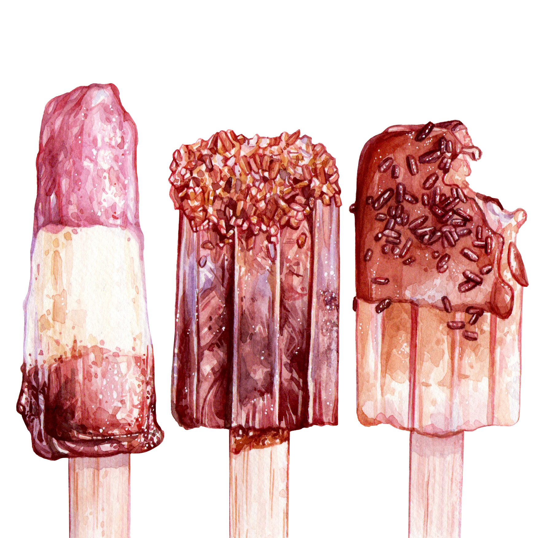 Original Ice Creams Painting - 60€ (15 x 15 cm)