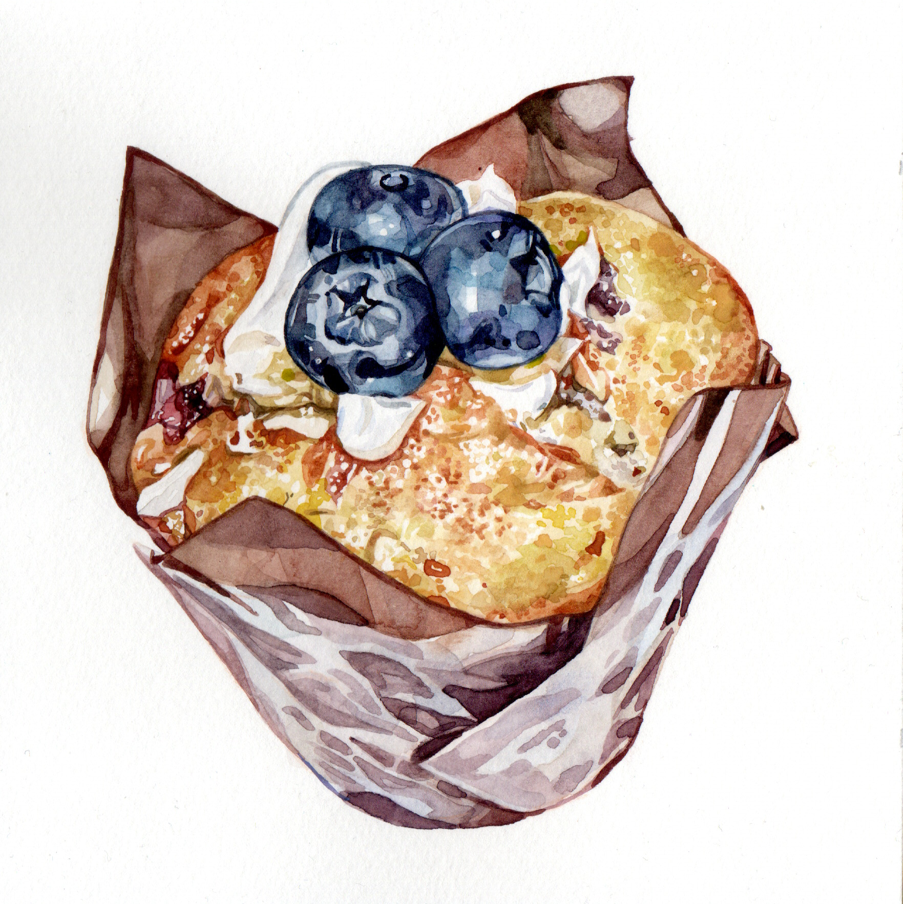 Original Blueberry Muffin Painting - 120€ (15 x 15 cm)