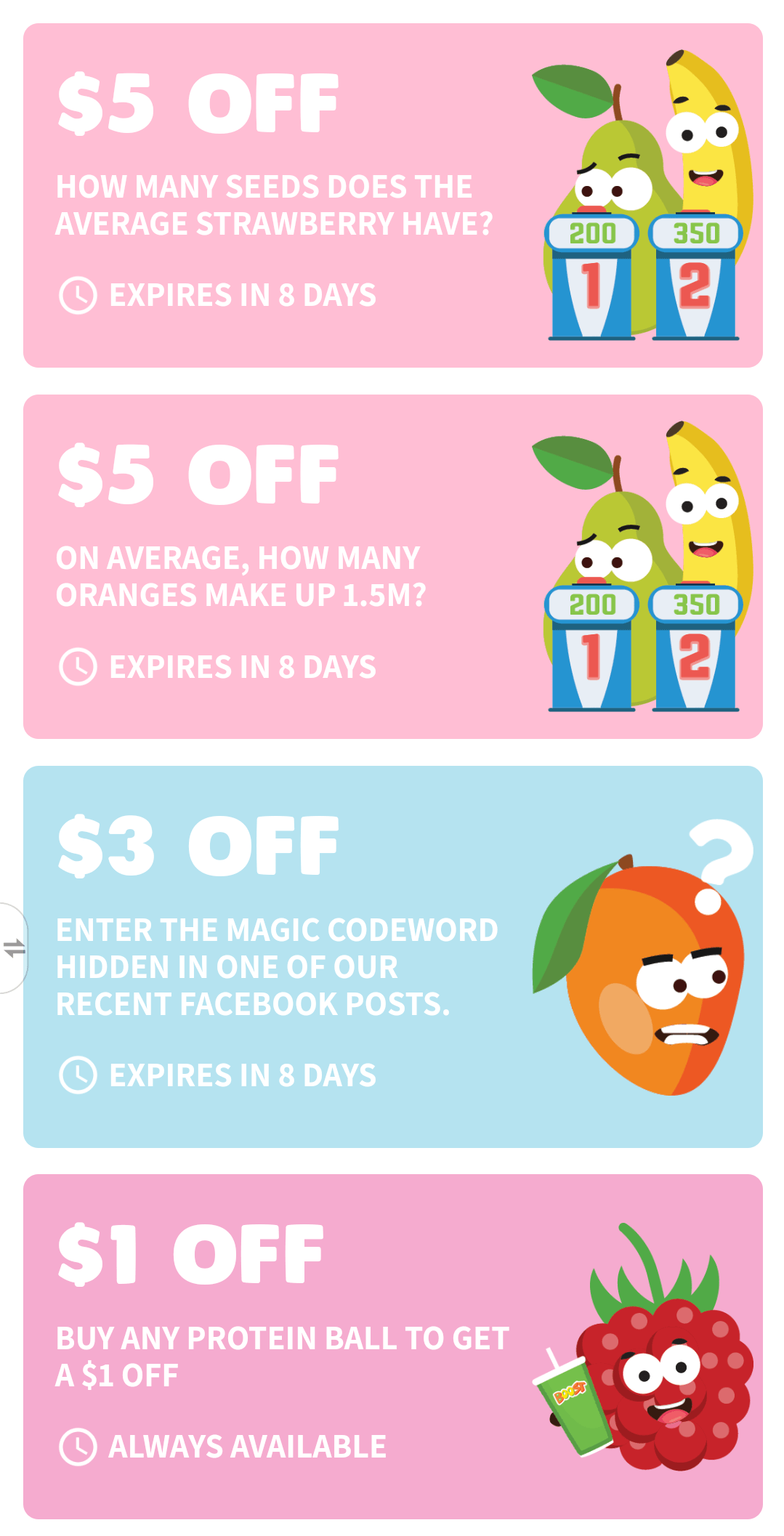 Boost Juice - Competitions