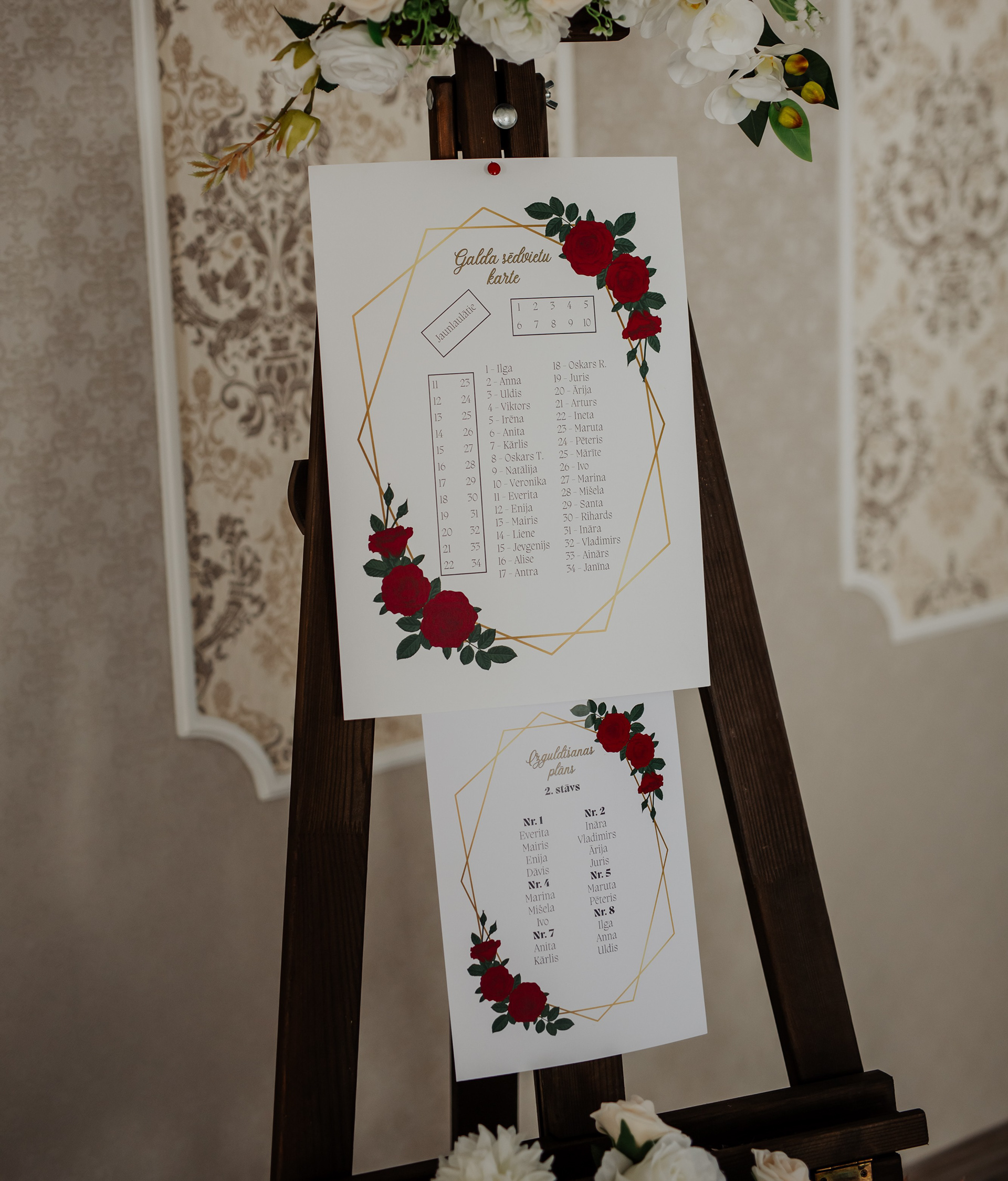 Kāzu / svētku kartes, dekorācijas