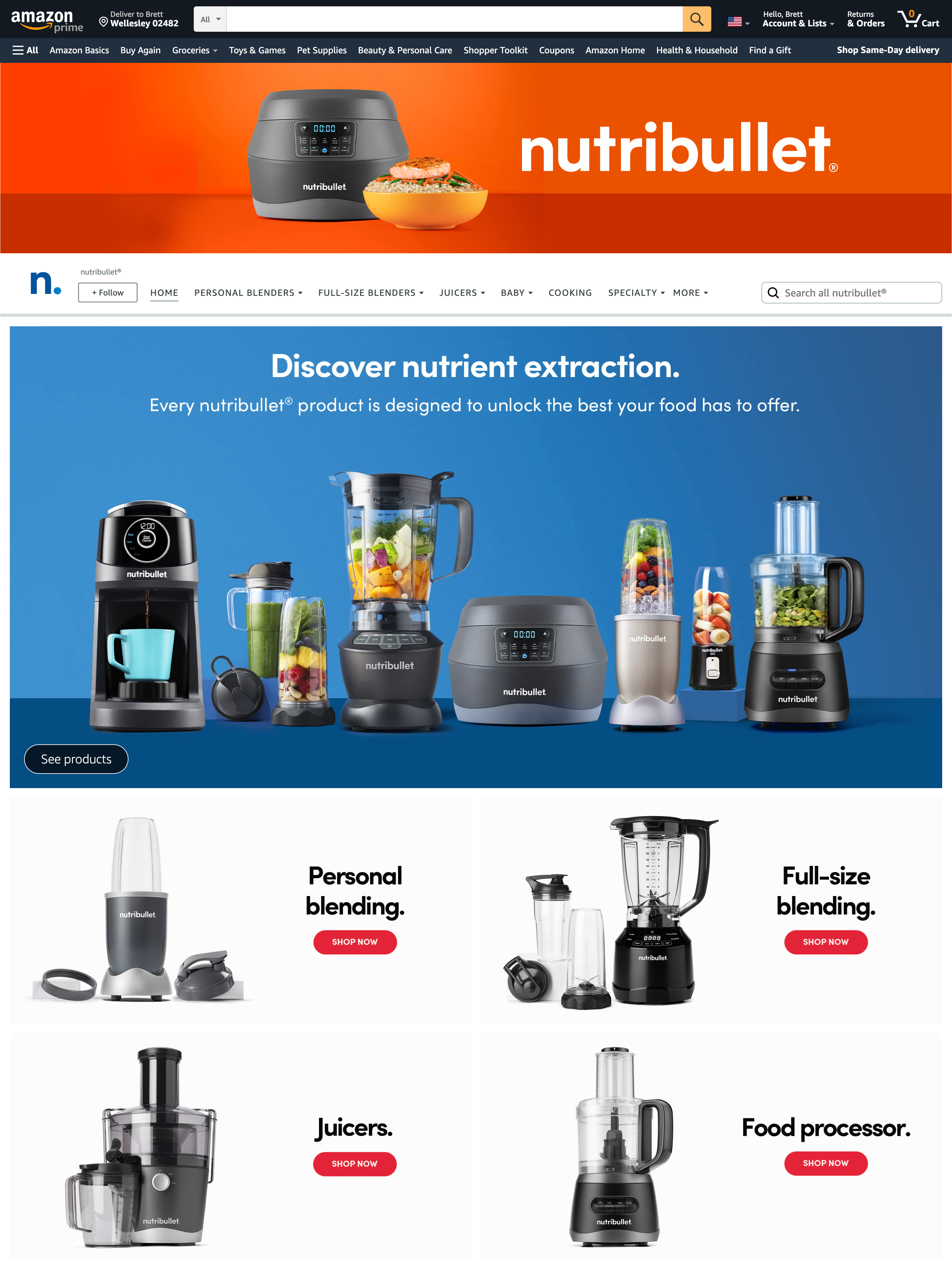 Amazon prime outlet nutribullet