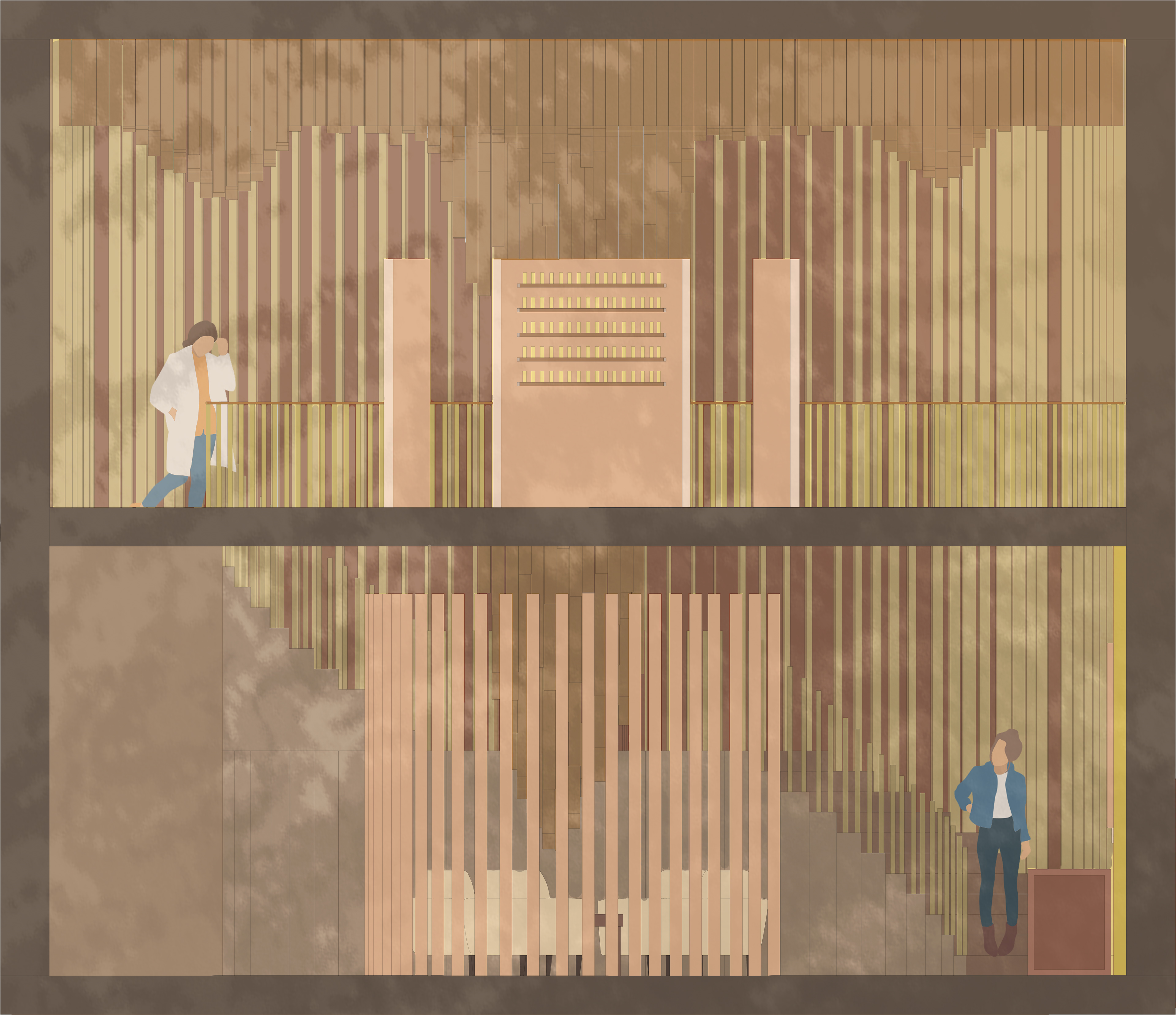 2D Interior visualisation // Illustrator · SketchUp