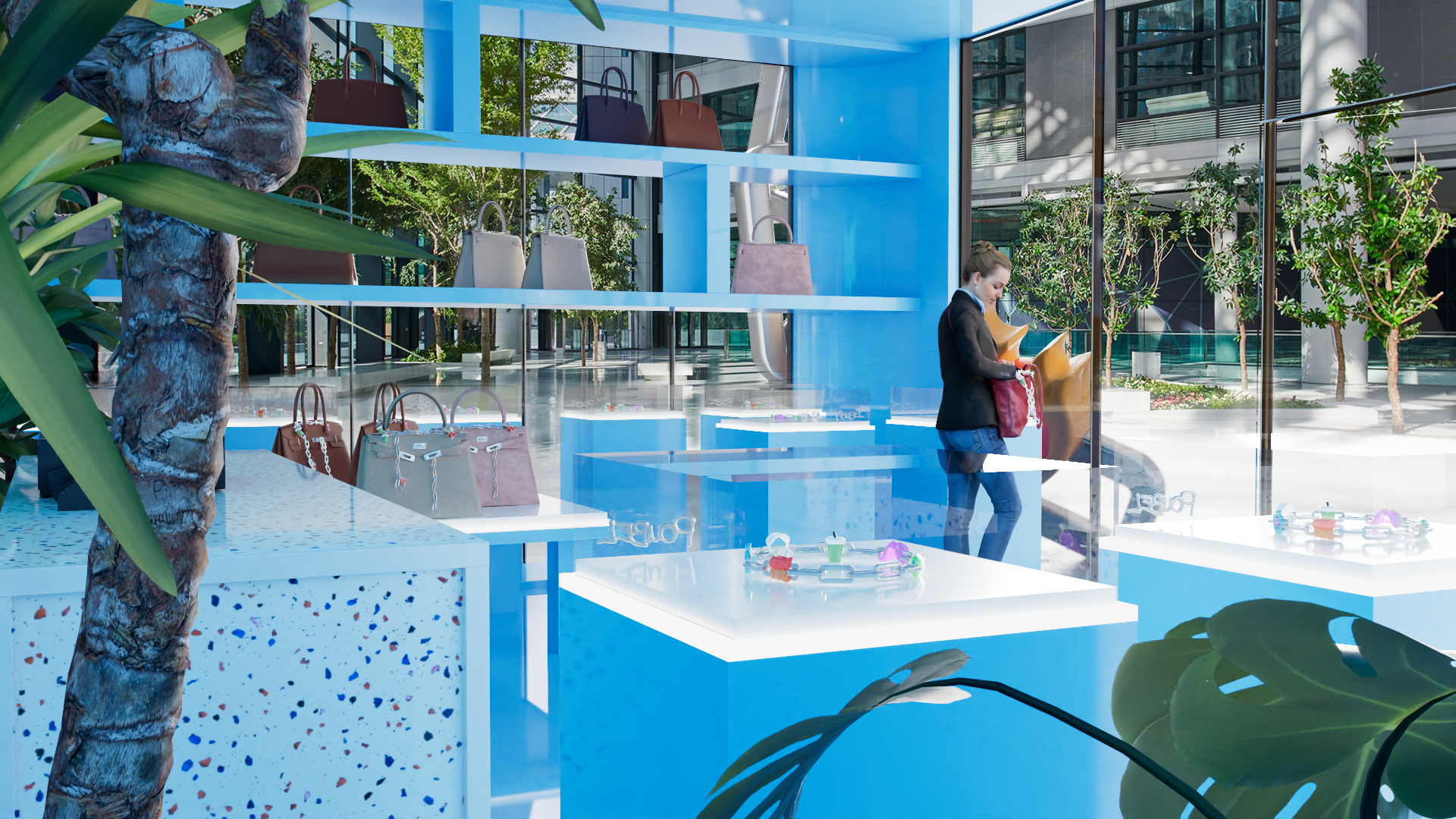 Pop up store 3D visualisation - interior