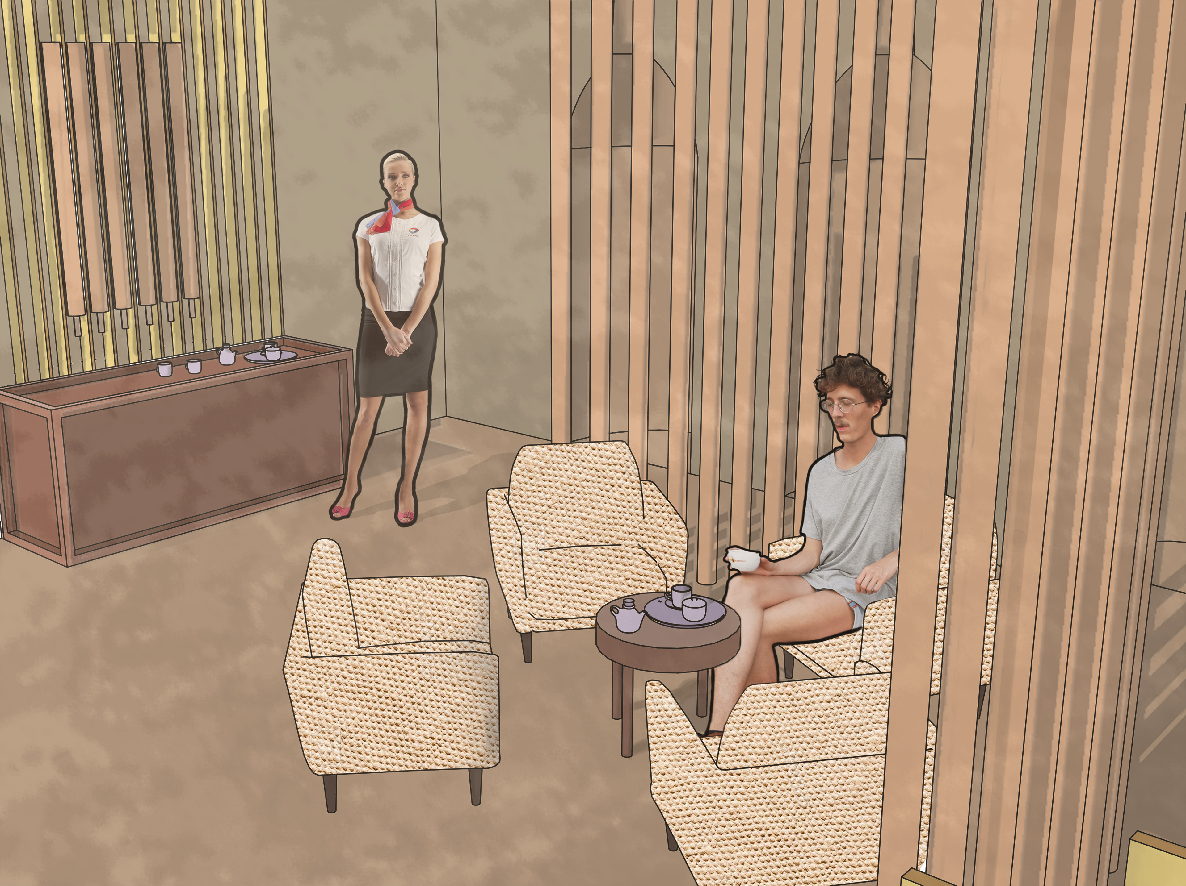 3D Interior visualisation // Illustrator · SketchUp