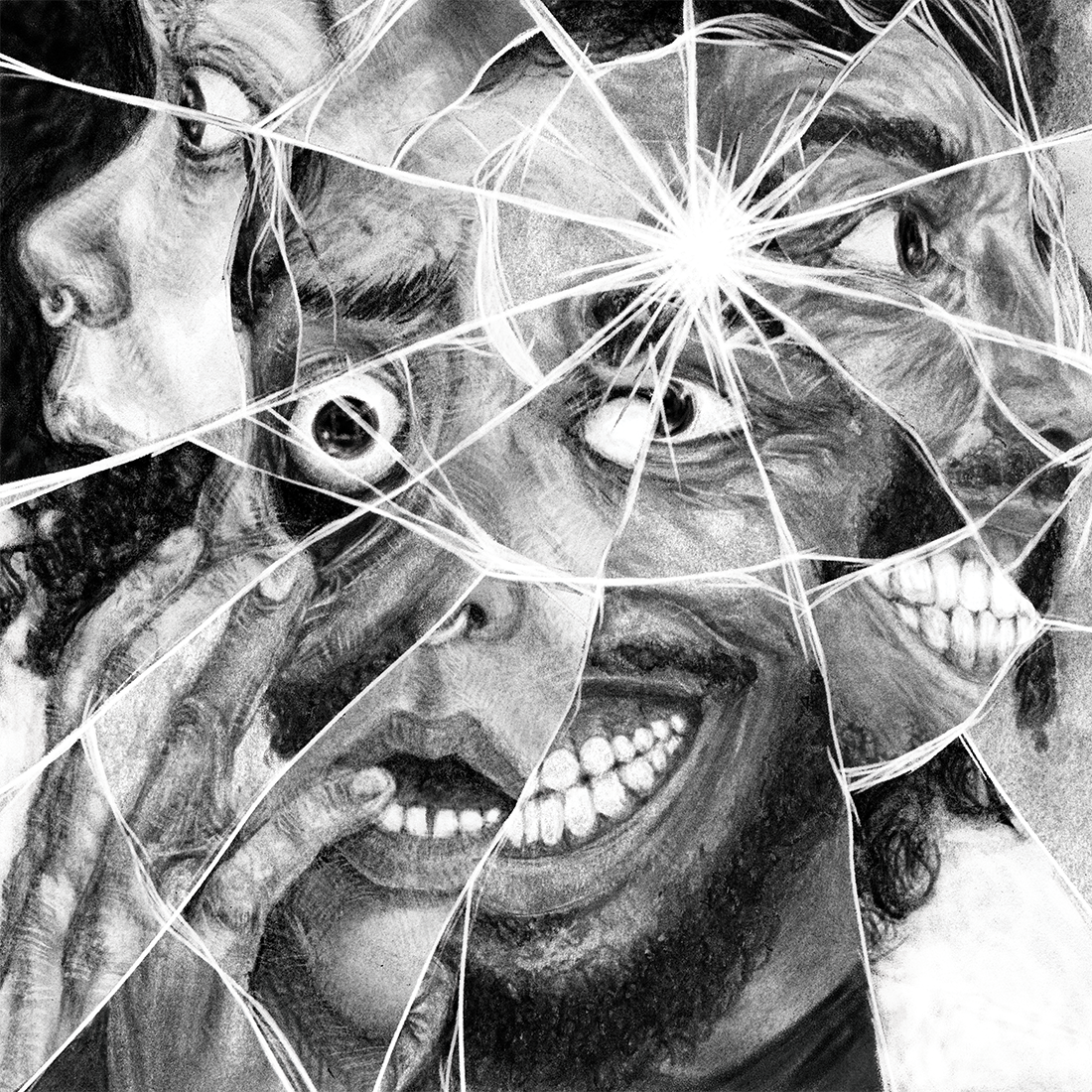 Wild Echoes album illustration for The Black Creatures. 