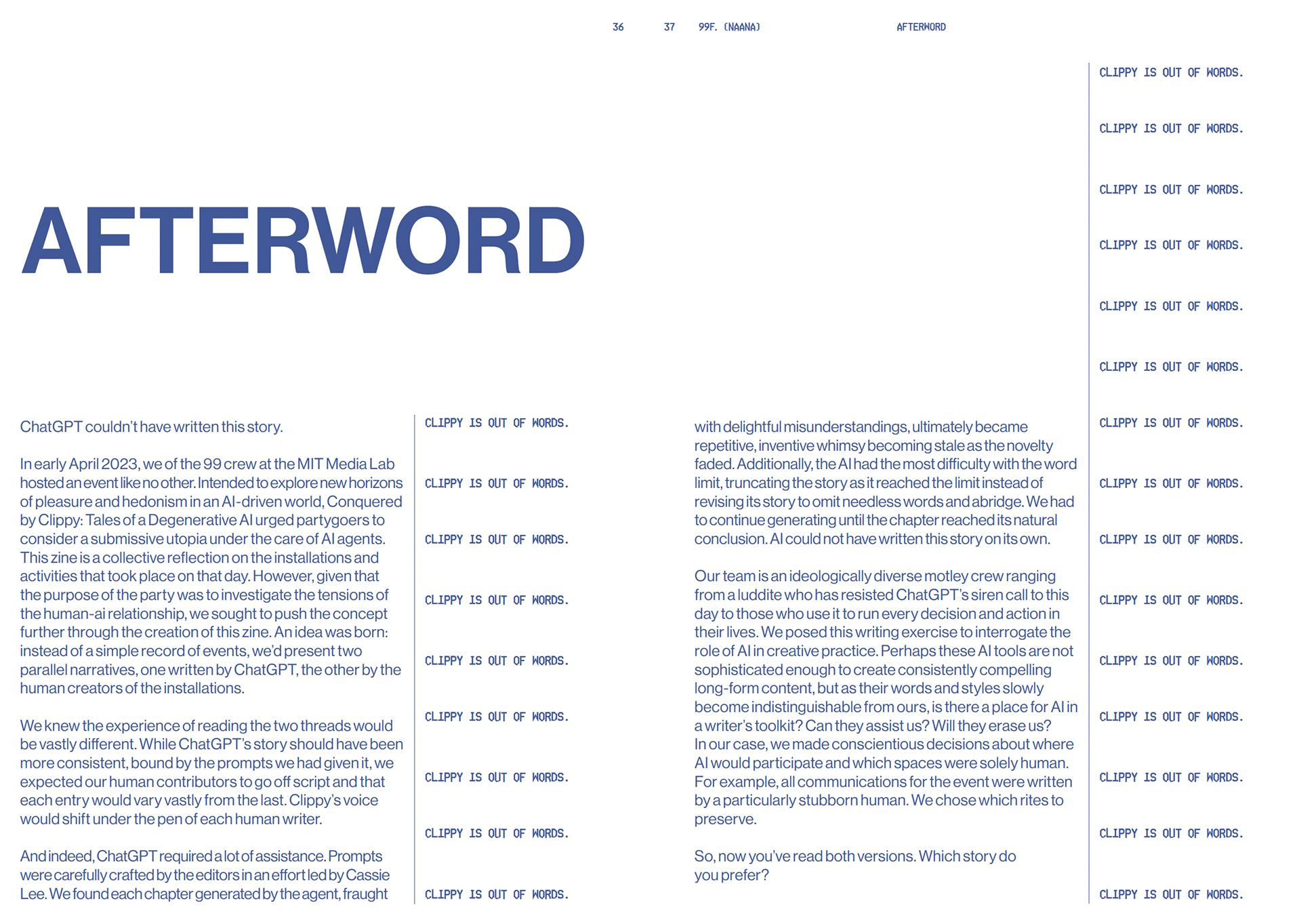 Final spread by Naana Obeng-Marnu.