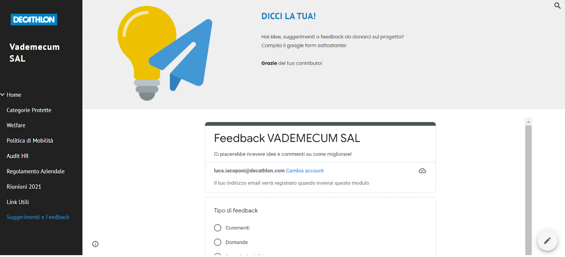 Feedback Form