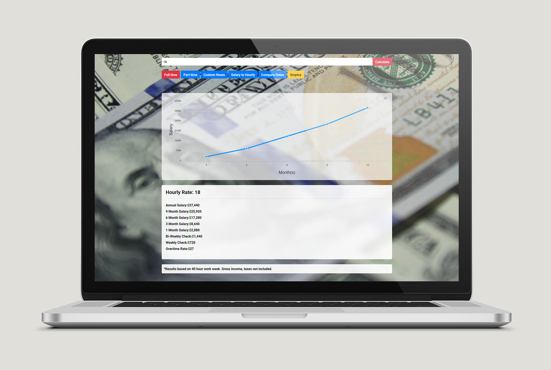 Romaine Raffington - UI Designer - Salary Calculator
