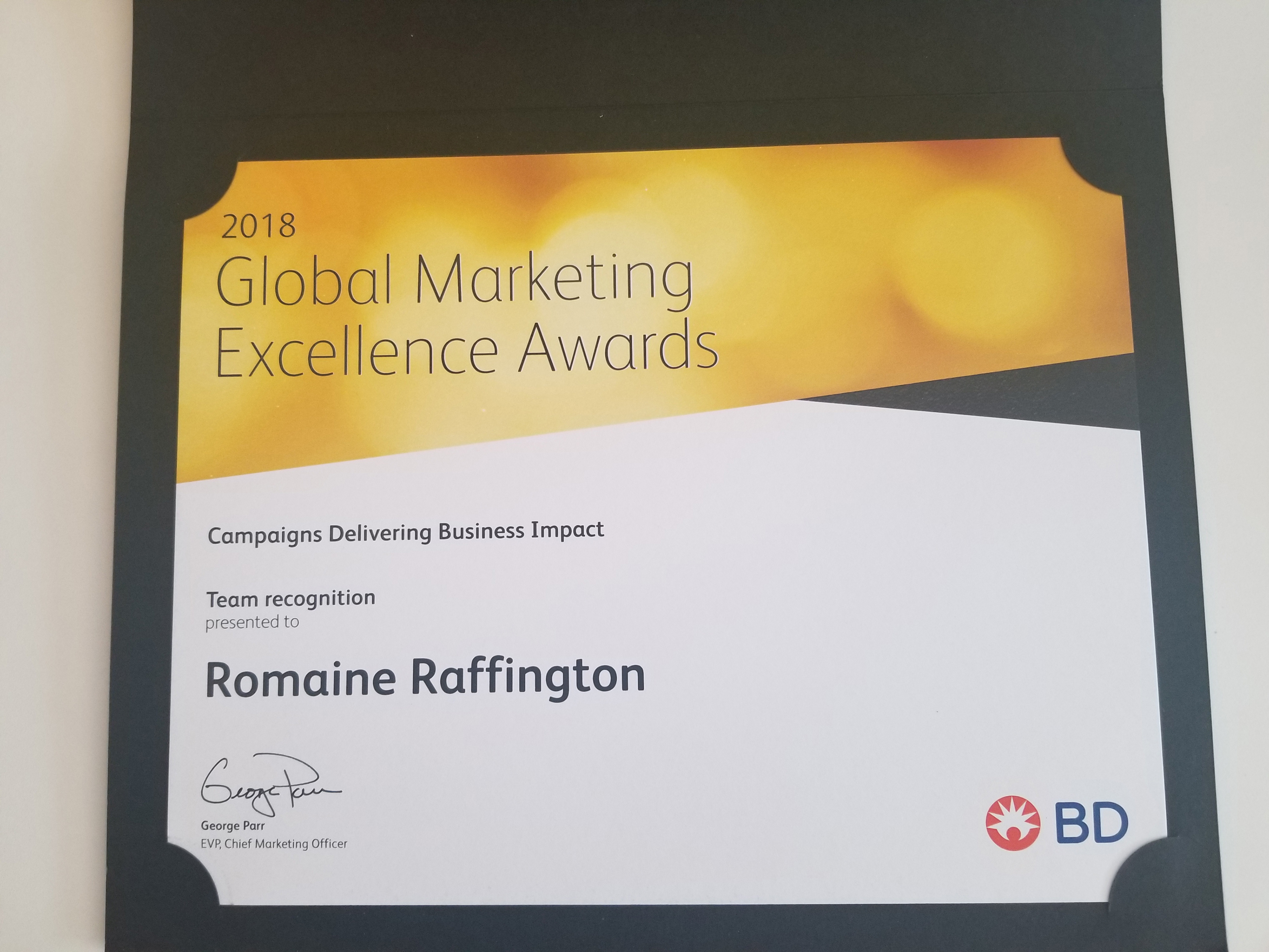 Global Marketing Excellence Awards 2018