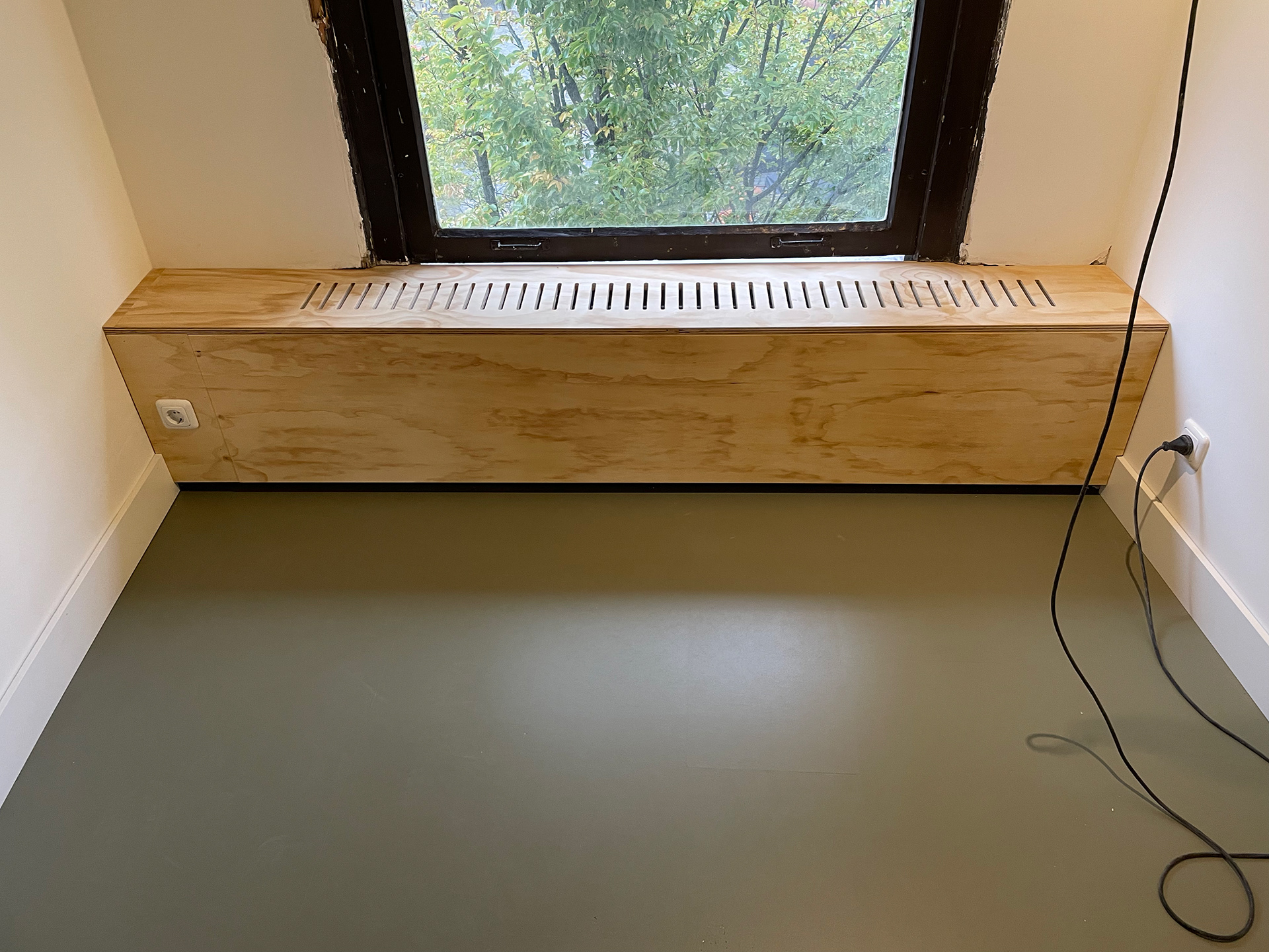 Ingmar.studio Radiator ombouwen met verdiepte vensterbanken