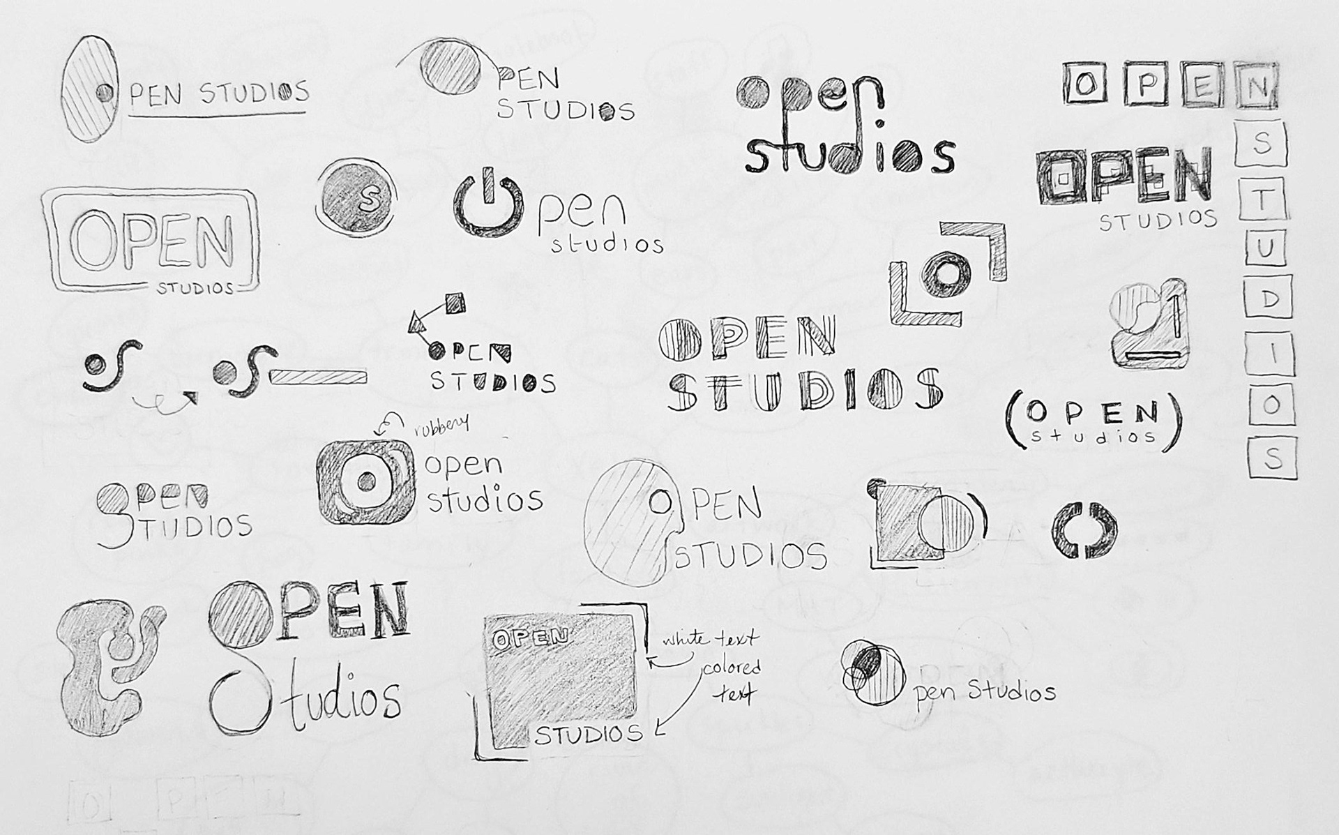 A variety of options were considered from variable logos to lettermarks.