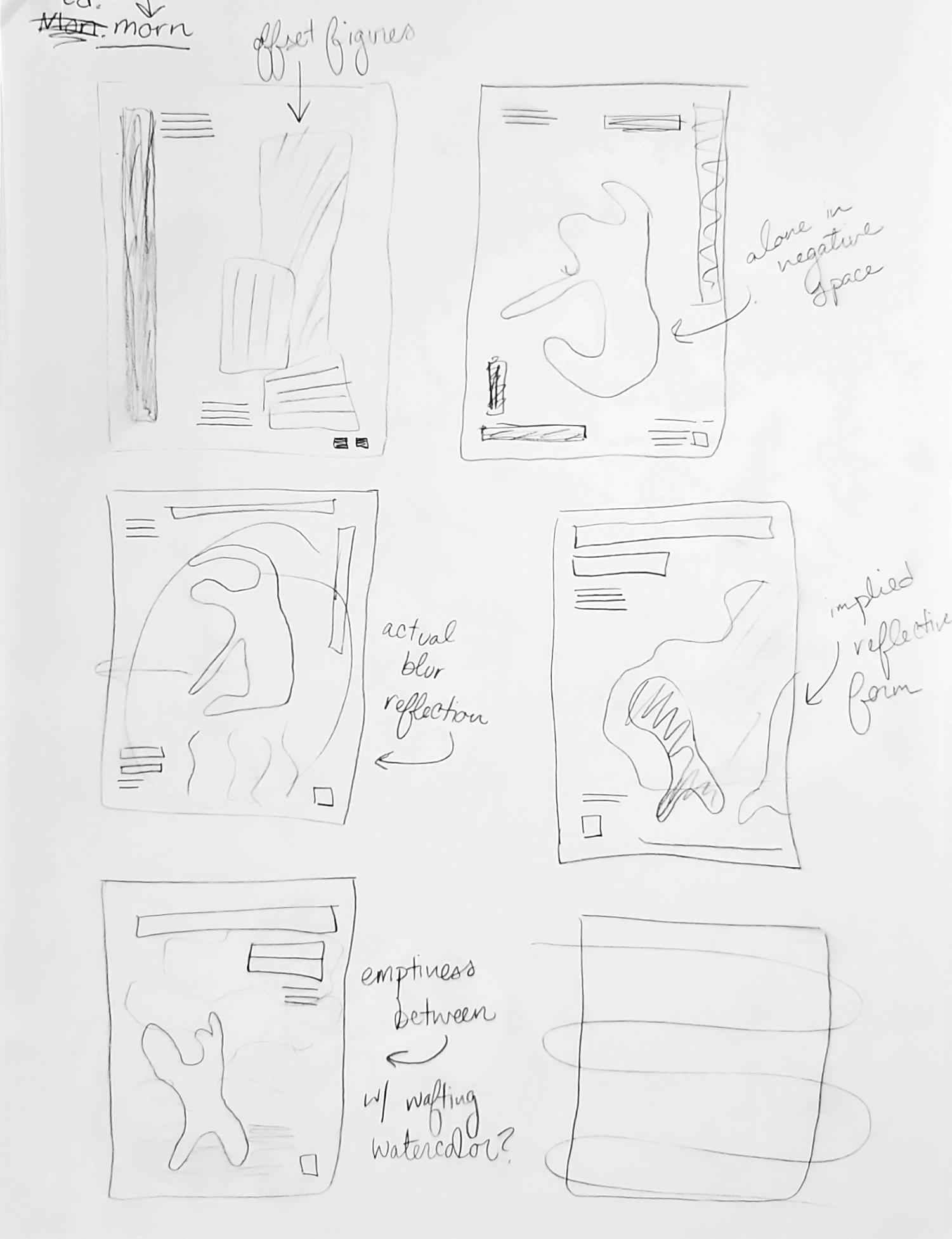 Initial sketches for poster design.