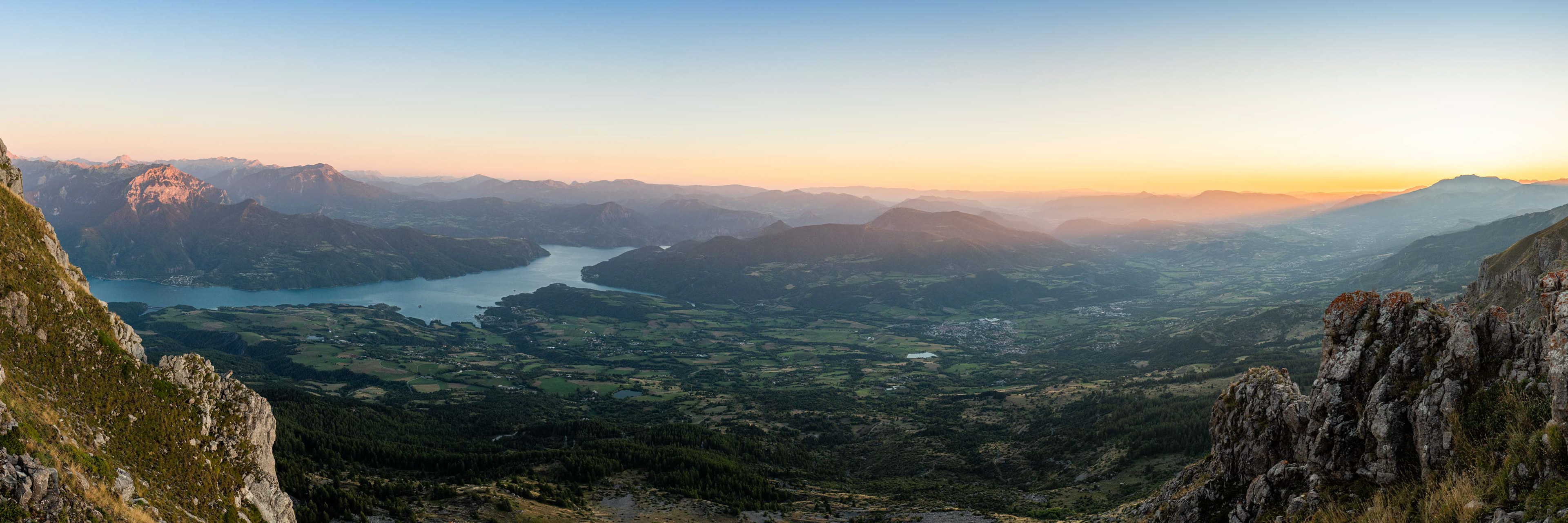 Coucher de soleil depuis les Aiguilles de Chabrieres - Ecrins