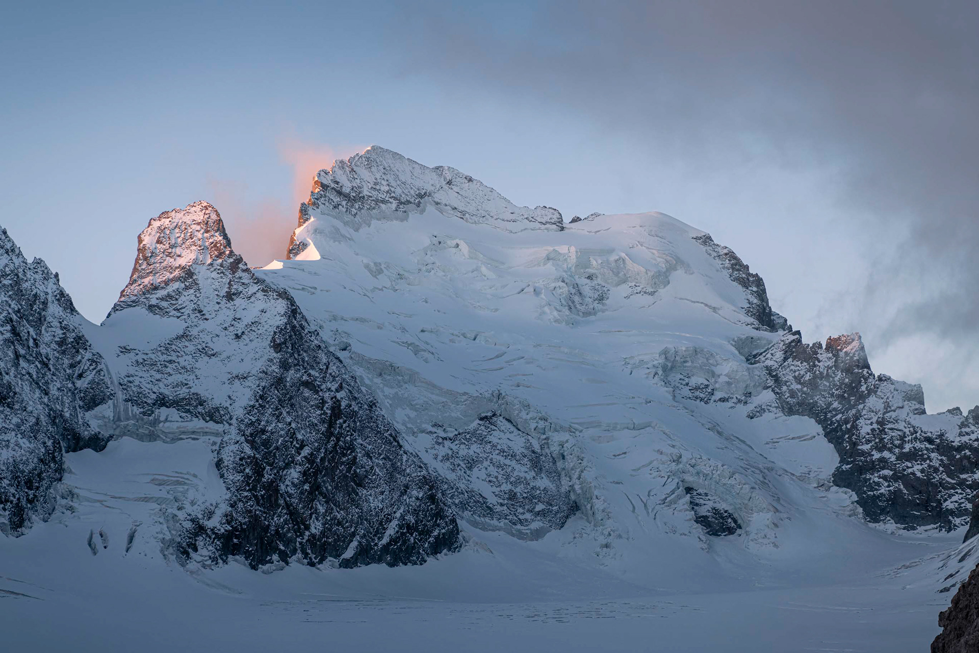 Lever de soelil barre des ecrins