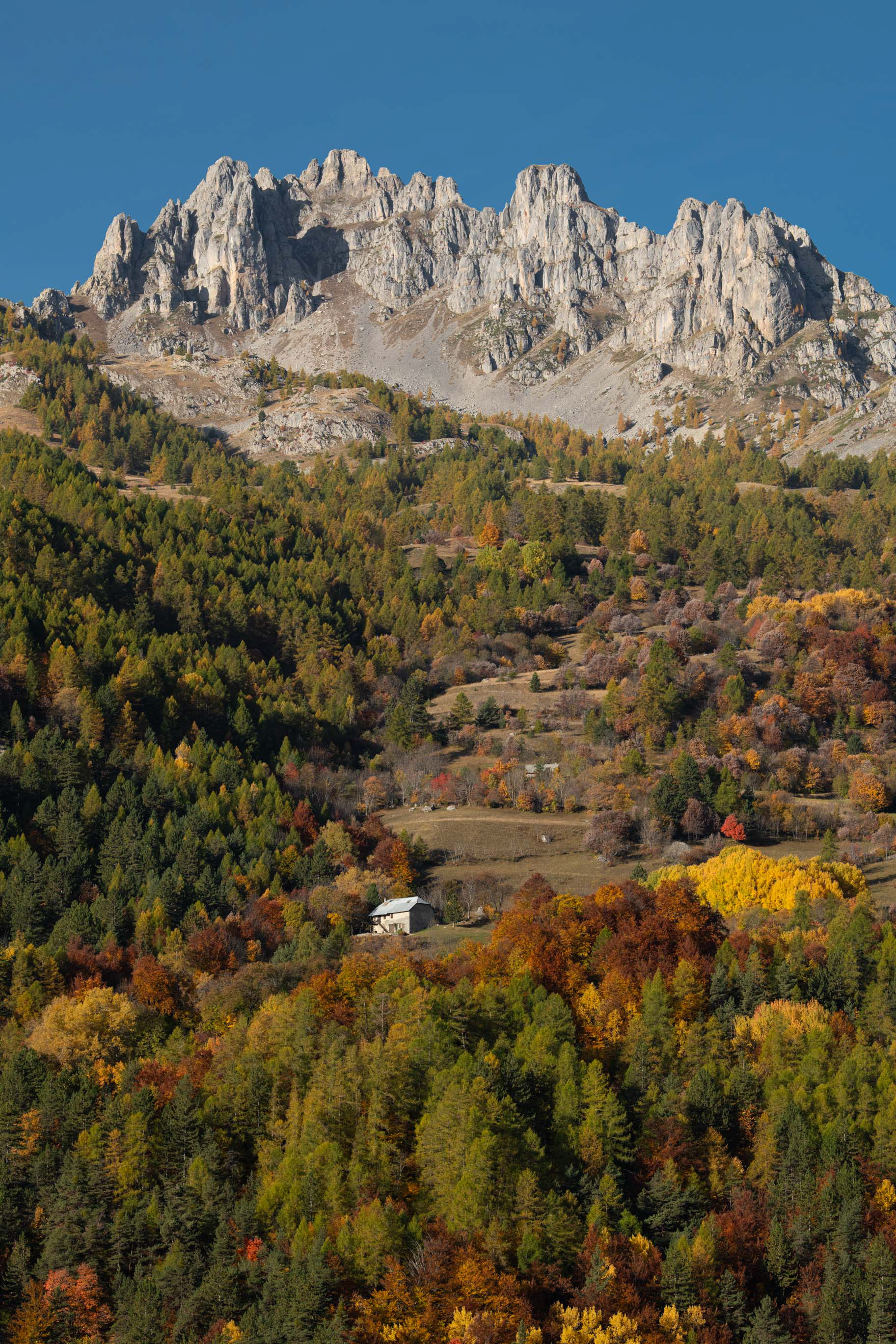 Aiguille de Chabrières en Automne verticale