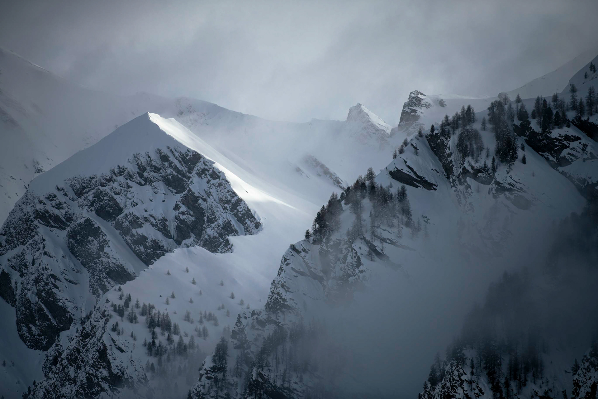 Paysage enneigé saint véran - Queyras