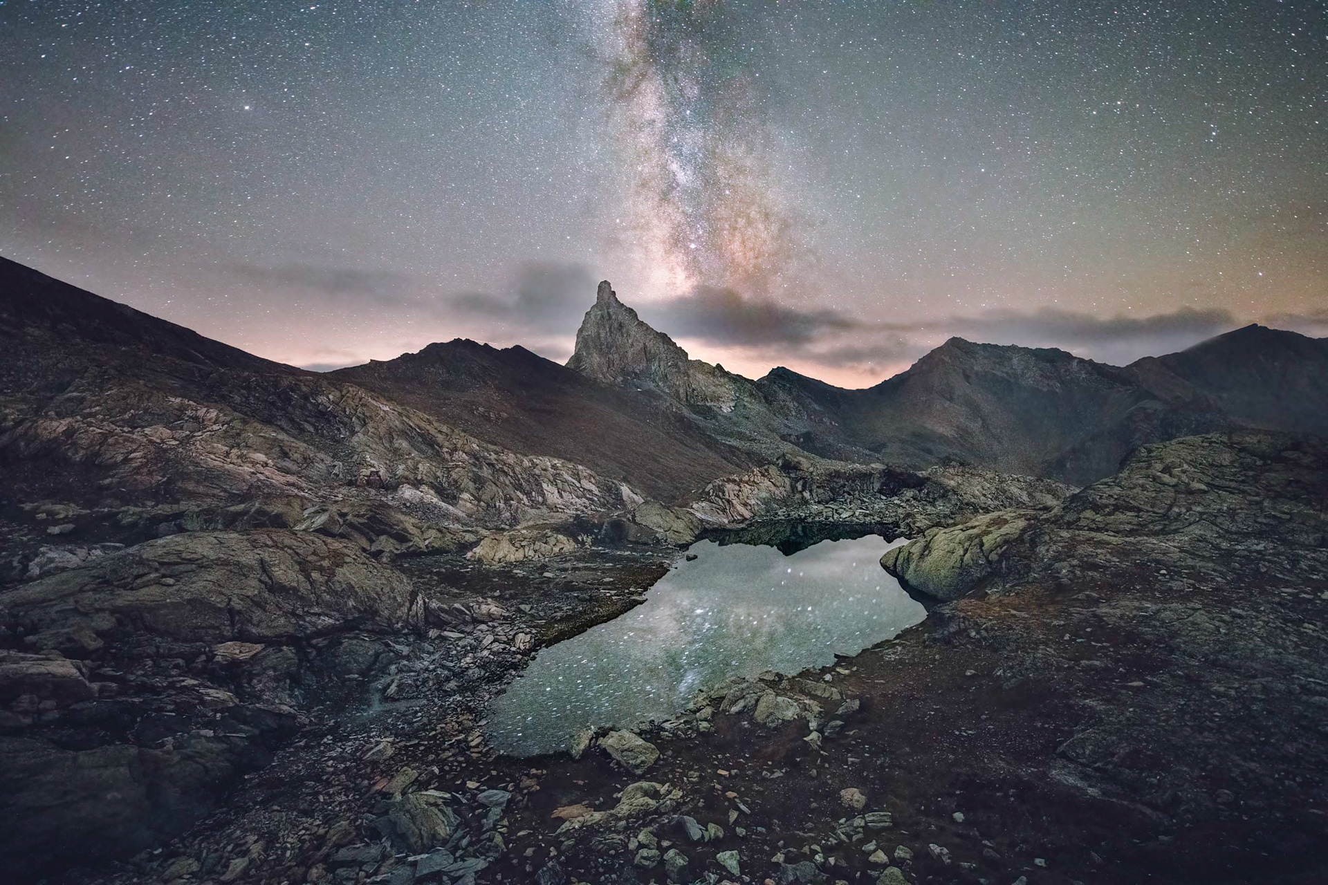 Voie lactée sur le lac blanchet superieur
