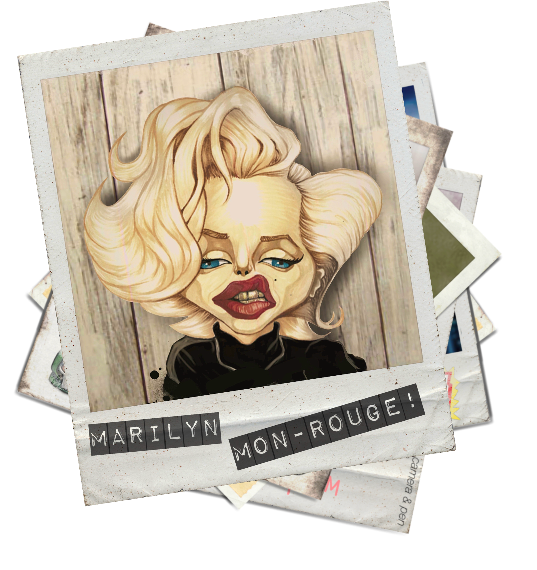 Marilyn MonROUGE Polaroid stack
