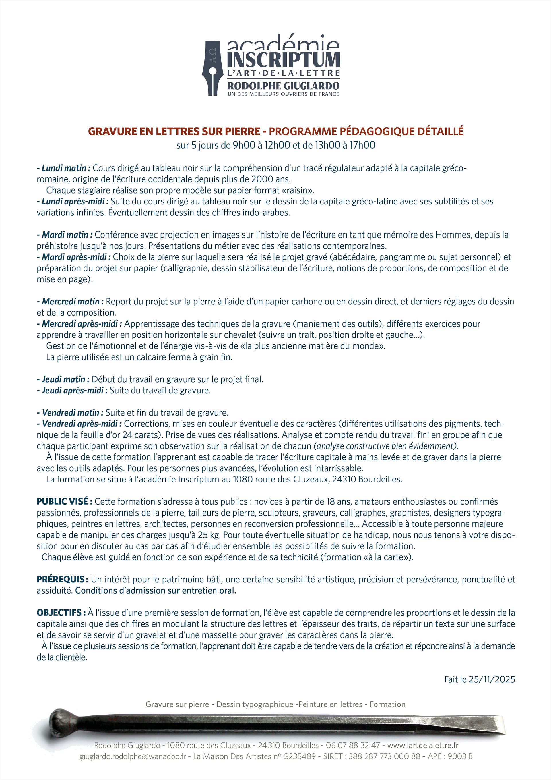 Programme détaillé