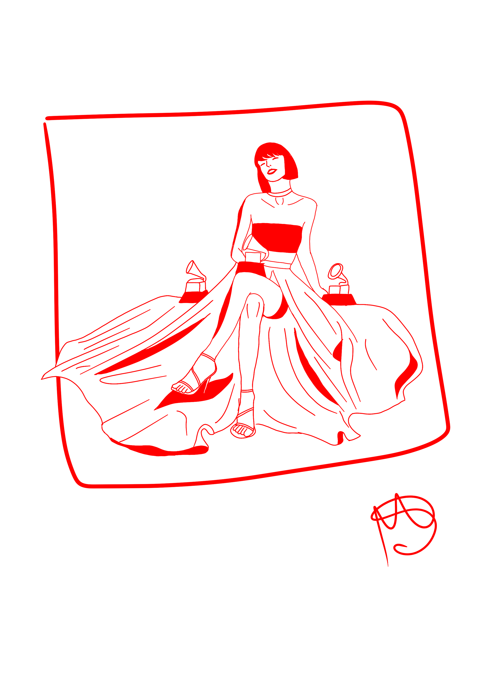 Ilustração da cantora Taylor Swift.