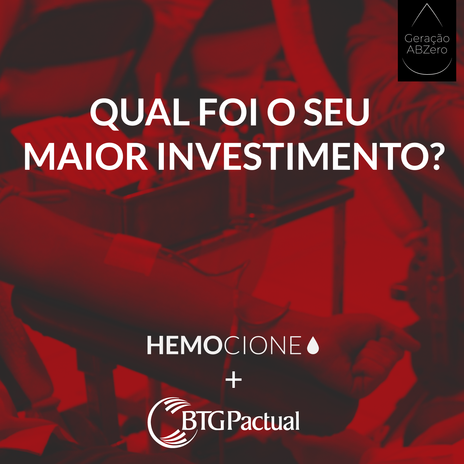Post para campanha em parceria com BTG.