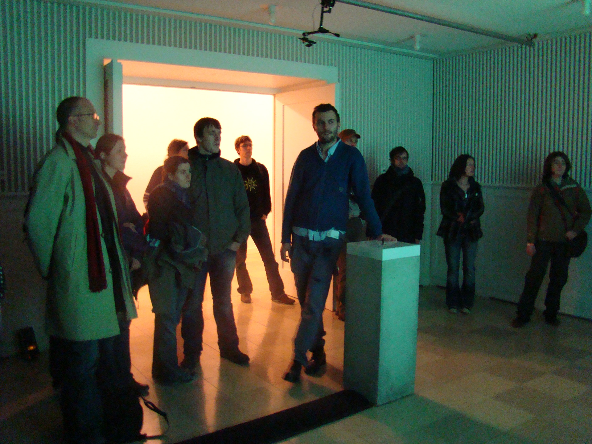 Igor Sovilj guiding the visitors tour