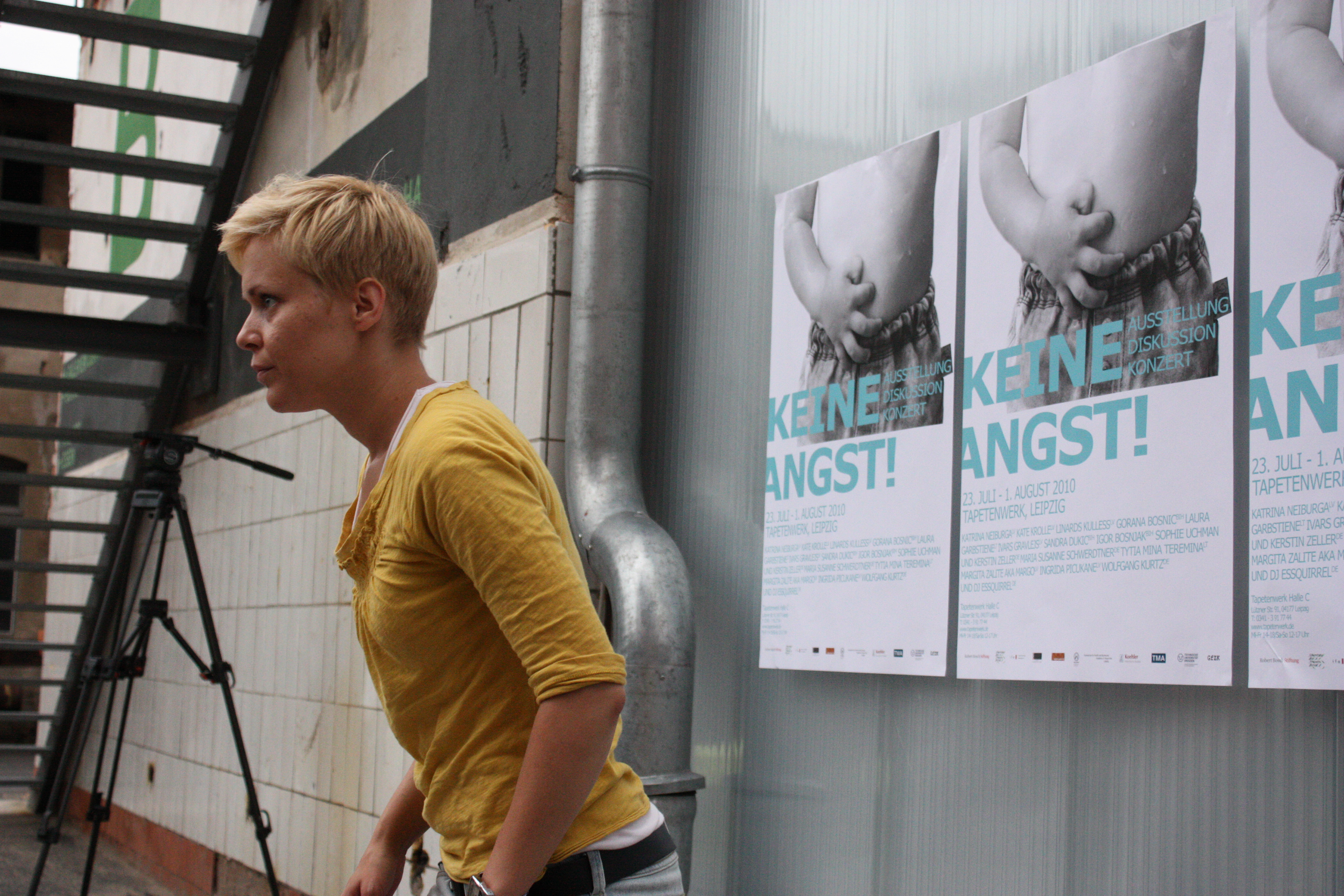 Martina Zuzanakova in front of our posters