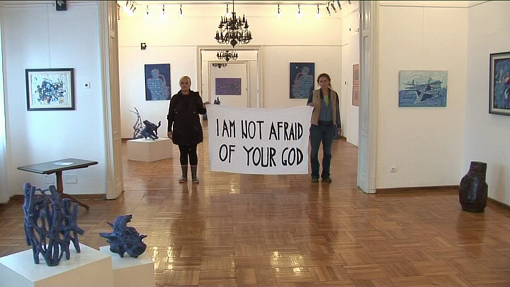 Still from Gorana Bosnic and Sandra Dukic video, produced for the exhibition