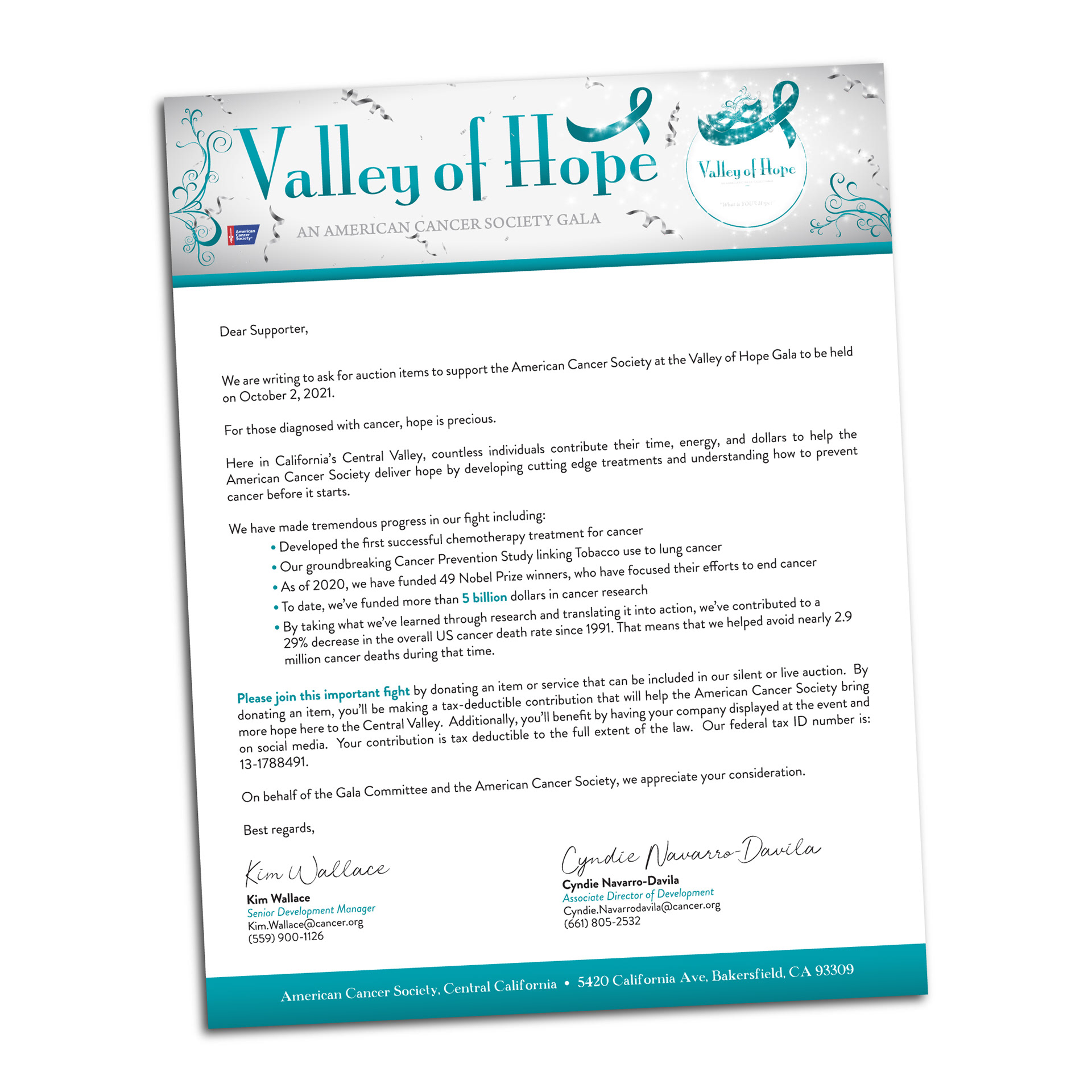 Sponsor Letter