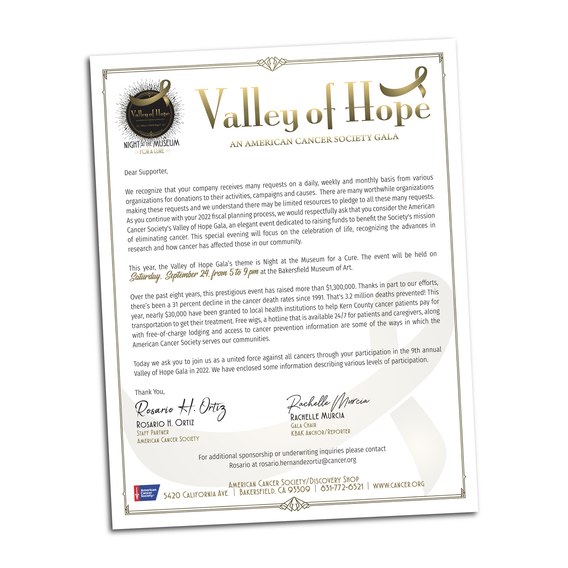 Sponsor Letter Design
