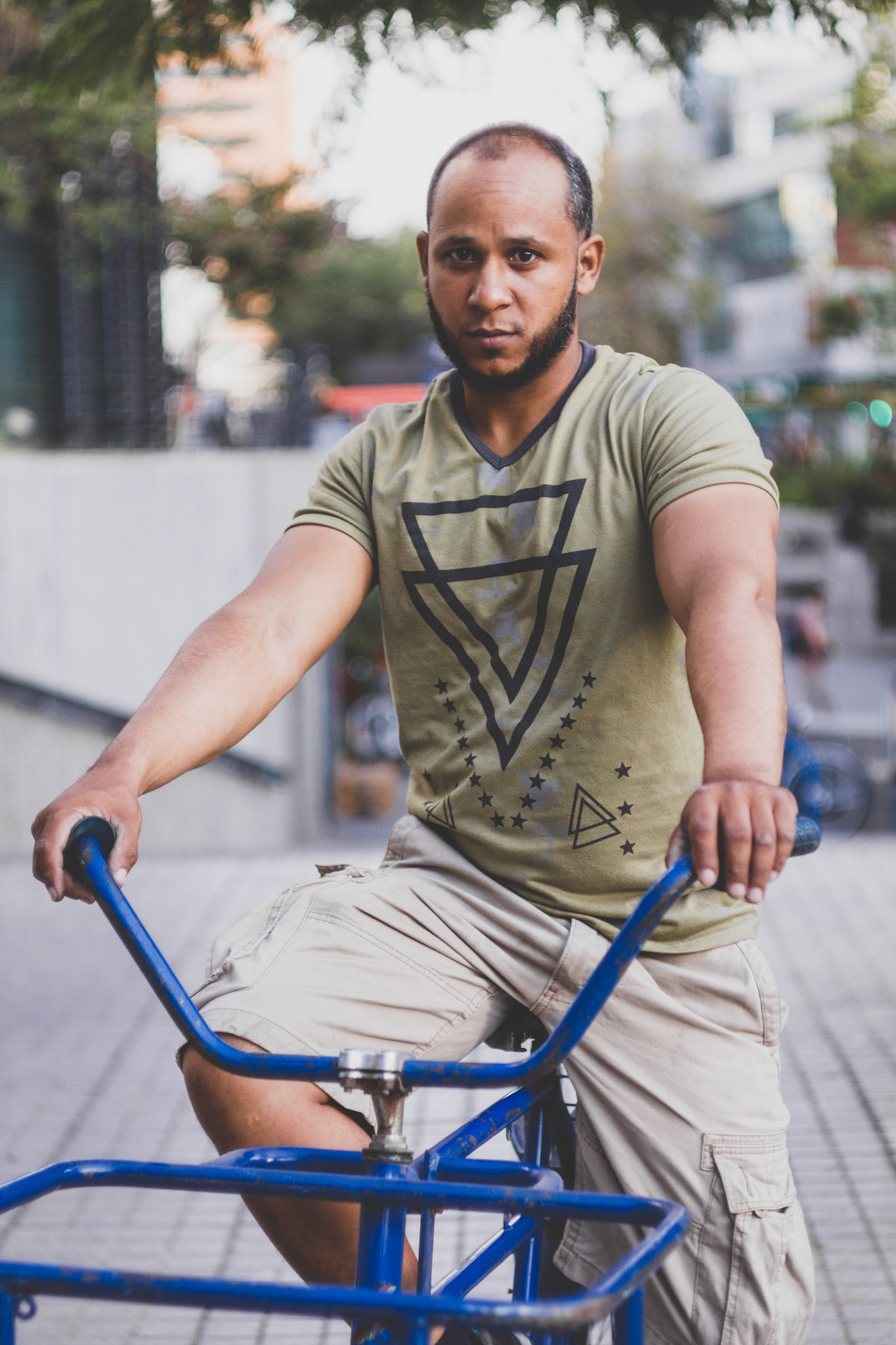 One of the portagonist of cyclelogistics in Providencia, Chile