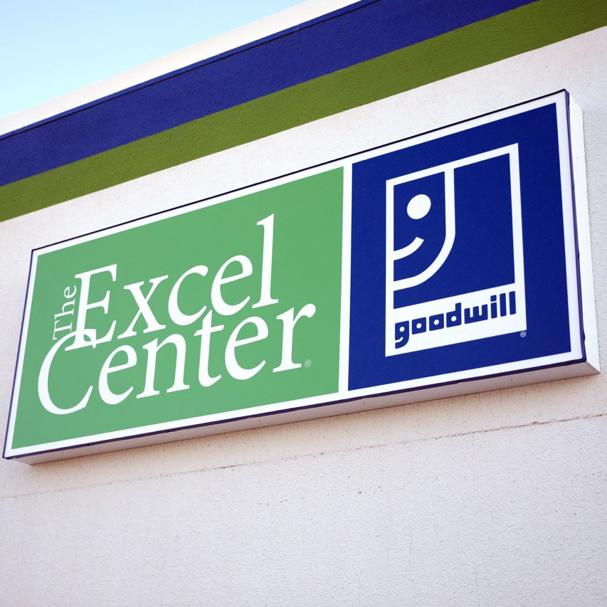The Excel Center x Goodwill: Brand Identity · Environmental Design · Large-Format Print · Creative Direction · Project Management
