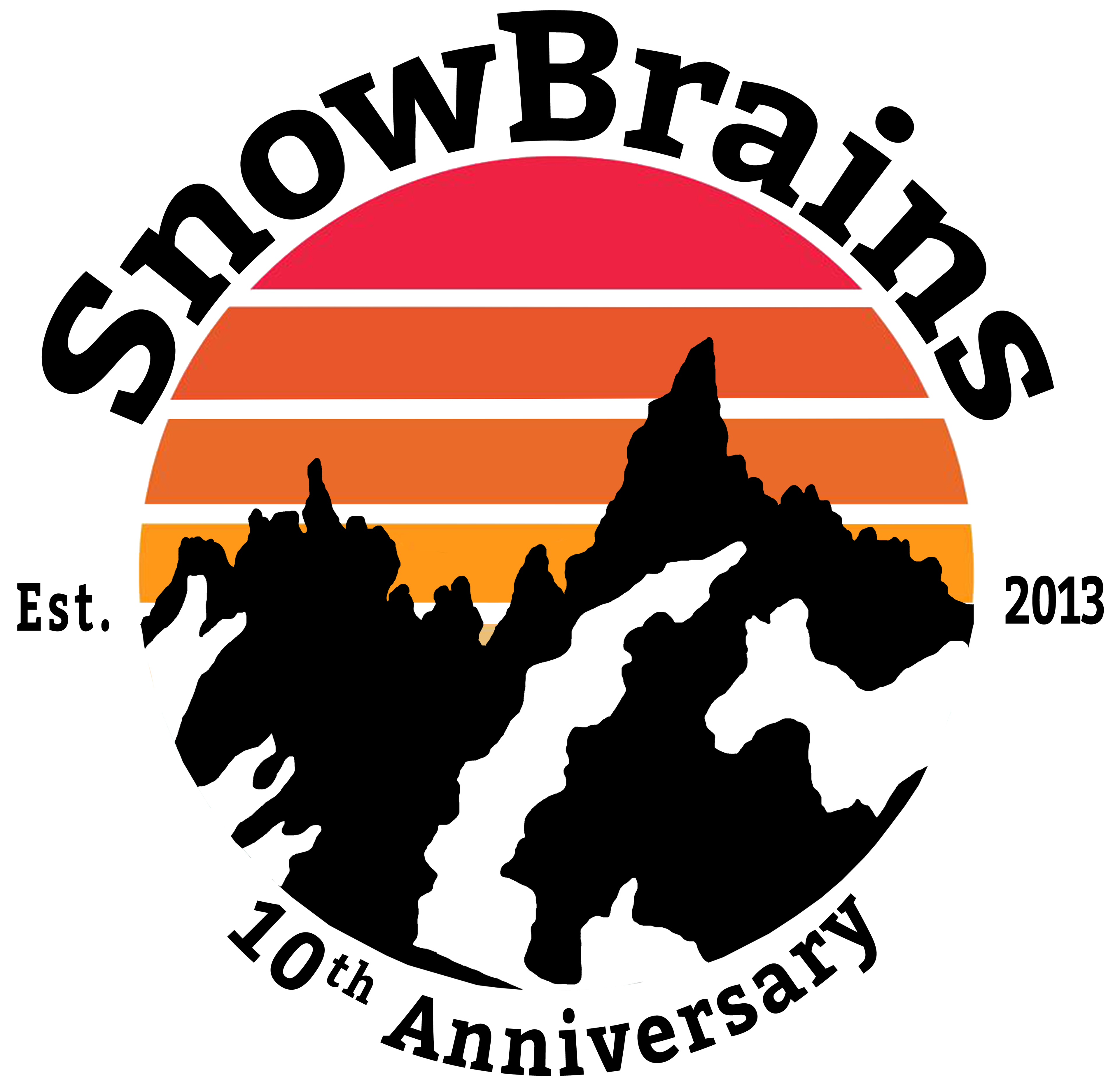 SnowBrains 10th Anniversary Digital Graphic