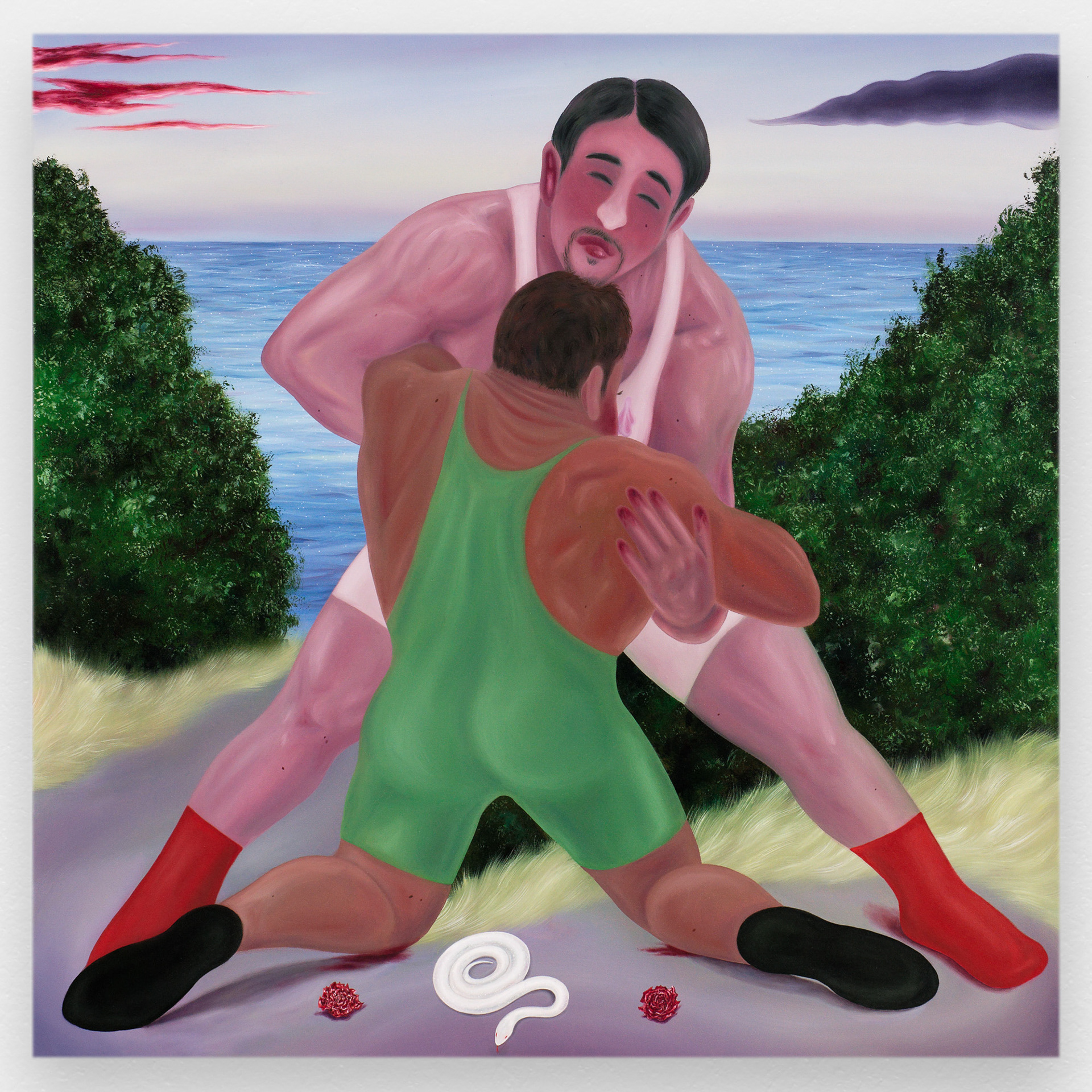 "You Did Not Desert Me (Brothers in Arms II)", 2022, oil on canvas, 48x48 inches