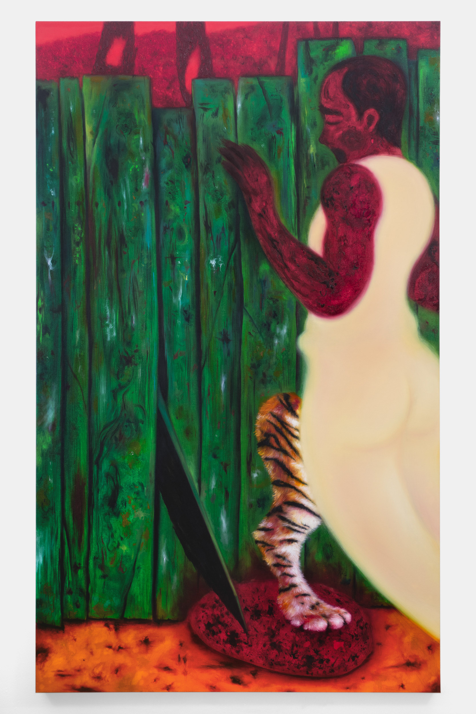 "The Temptation of Insignificance", 2025, oil on canvas, 60x36 inches