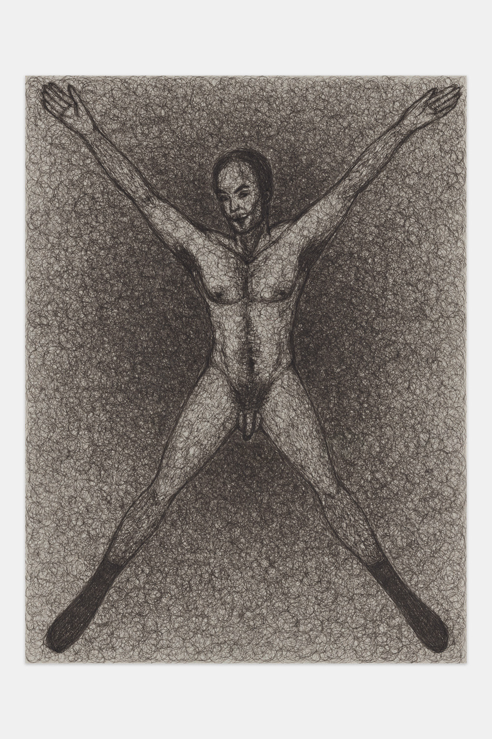 "NB (From Memory)" II, 2023, ink on paper, 9x12 inches