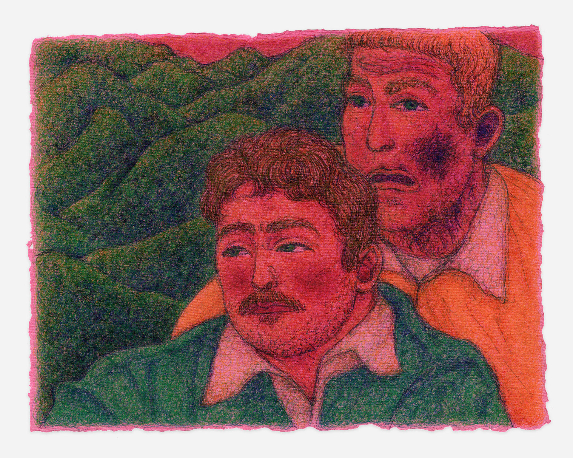 "I'm Getting Sentimental Over You", 2025, ink on paper, 8.75x11.25 inches