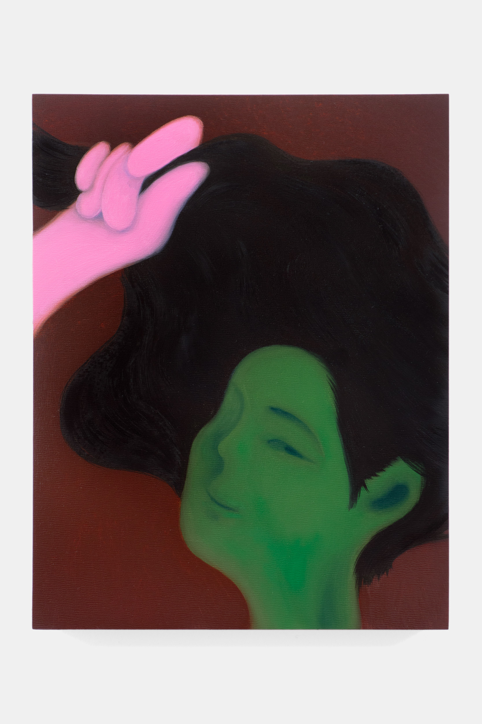 "The Fantasy of Identity", 2025, oil on wood panel, 14x11 inches