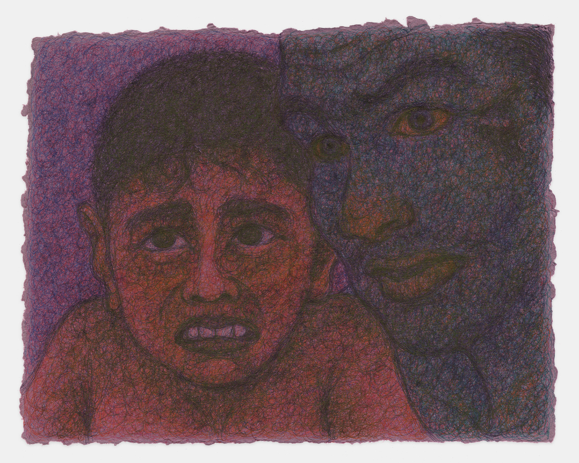 "Why Am I Scared of You", 2024, ink on paper, 9x11.5 inches