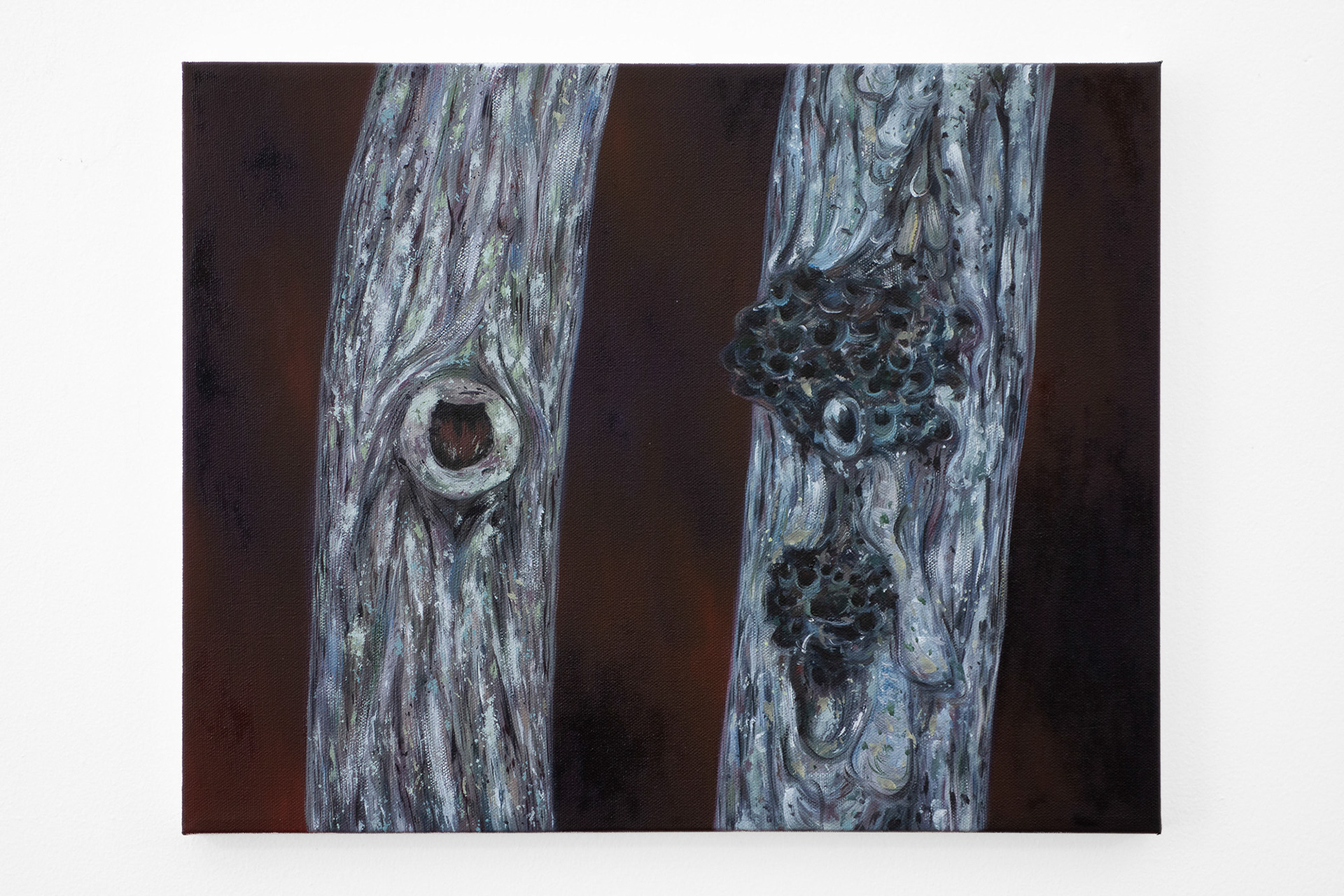 "Just Think I'm Dead", 2021, oil on canvas, 14x18 inches