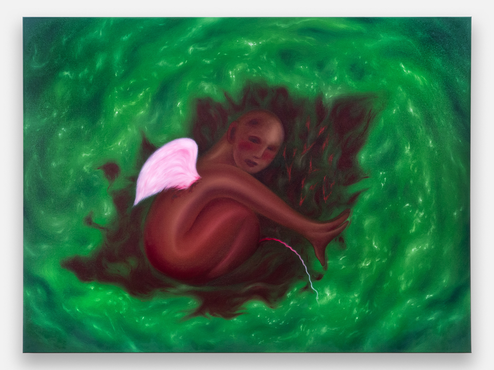 "A Place To Hide", 2023, oil on canvas, 36x48 inches