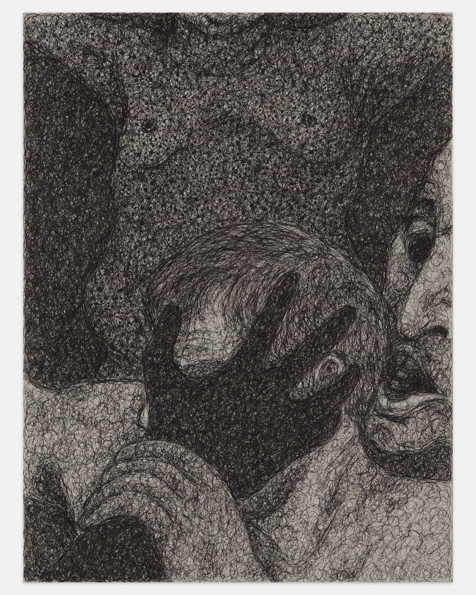 "Make Love Your Goal", 2024, ink on paper, 12x9 inches