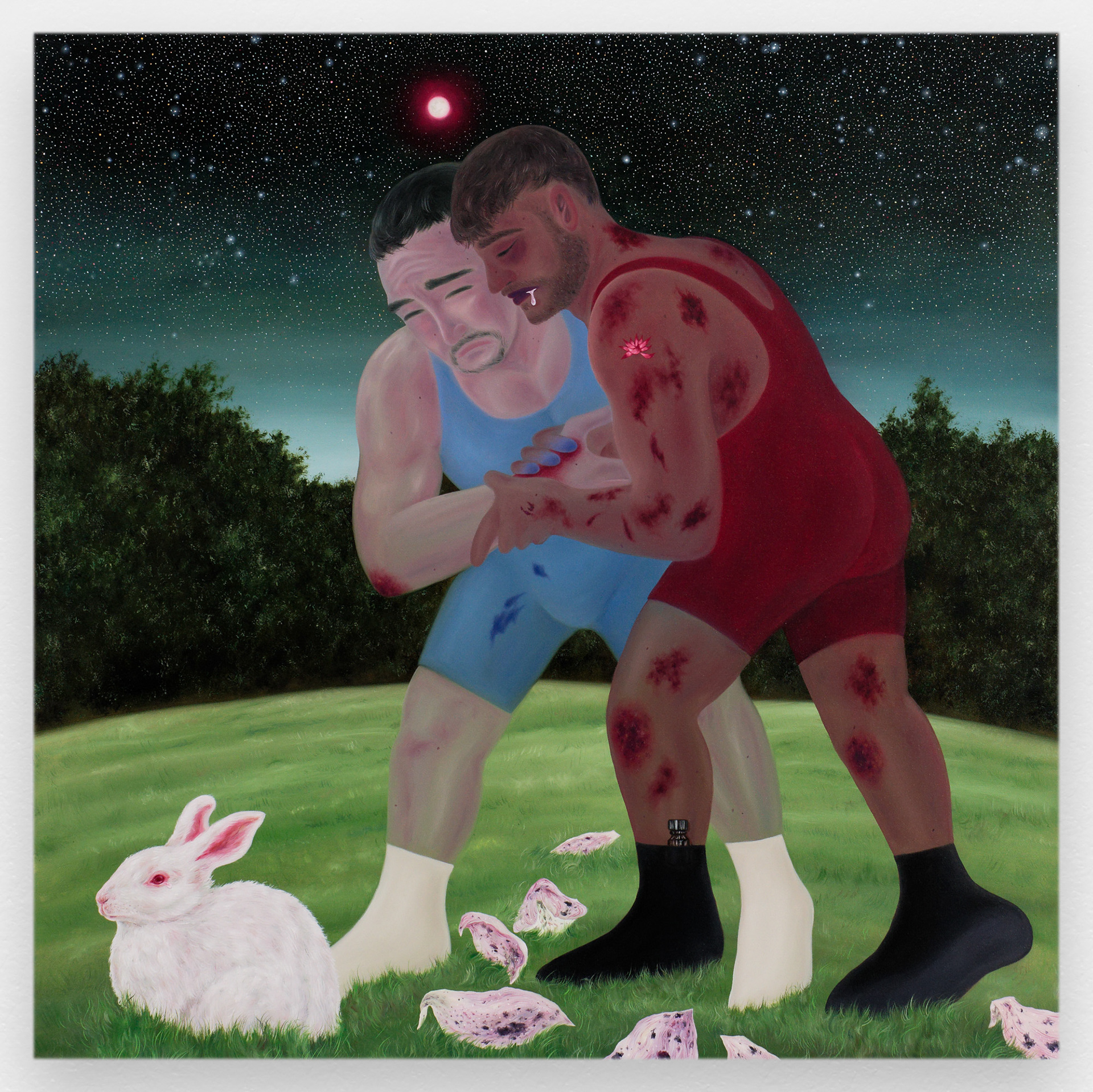 "Someday You’ll Return (Brothers in Arms I)", 2022, oil on canvas, 48x48 inches